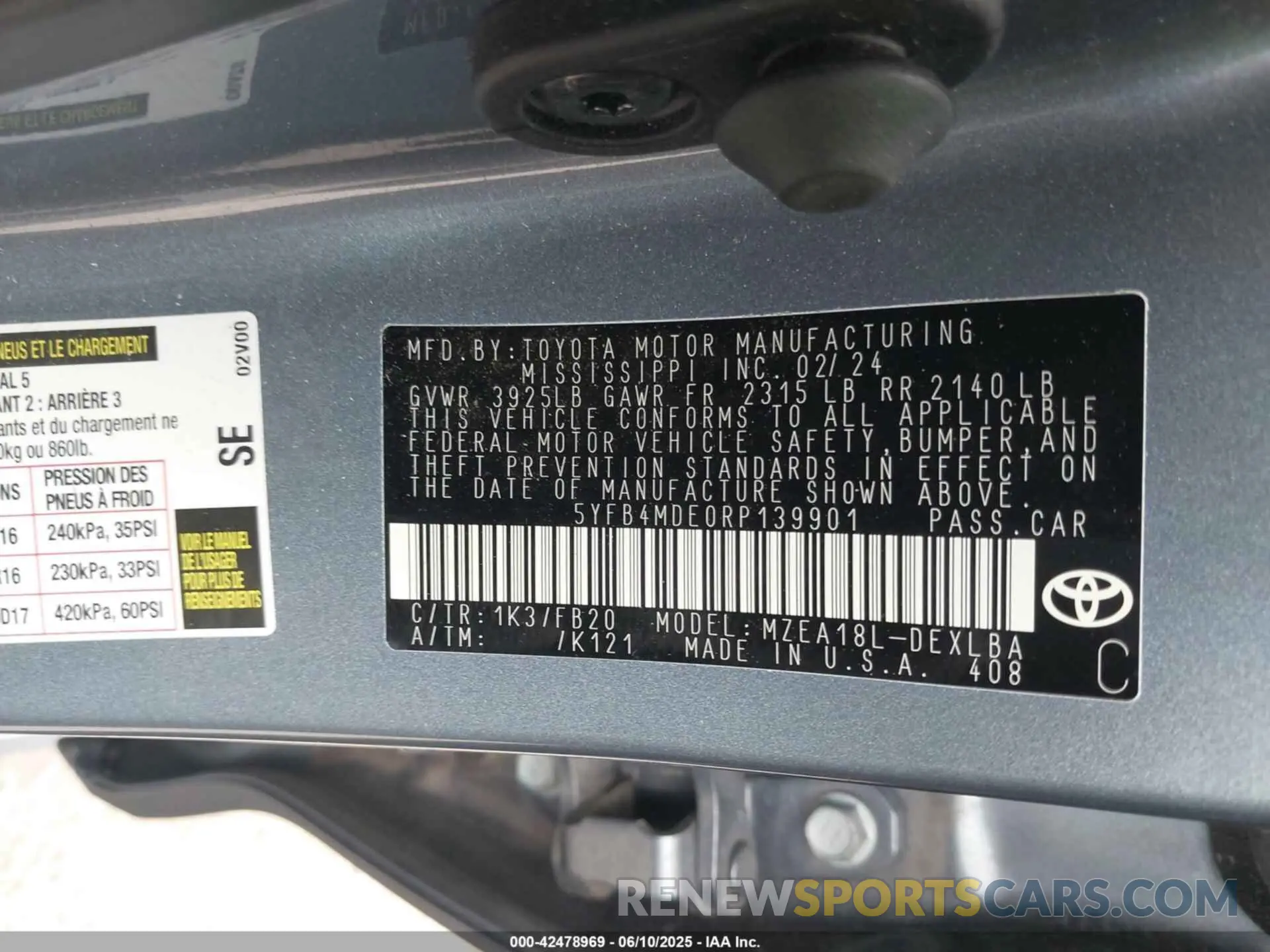 9 Photograph of a damaged car 5YFB4MDE0RP139901 TOYOTA COROLLA 2024