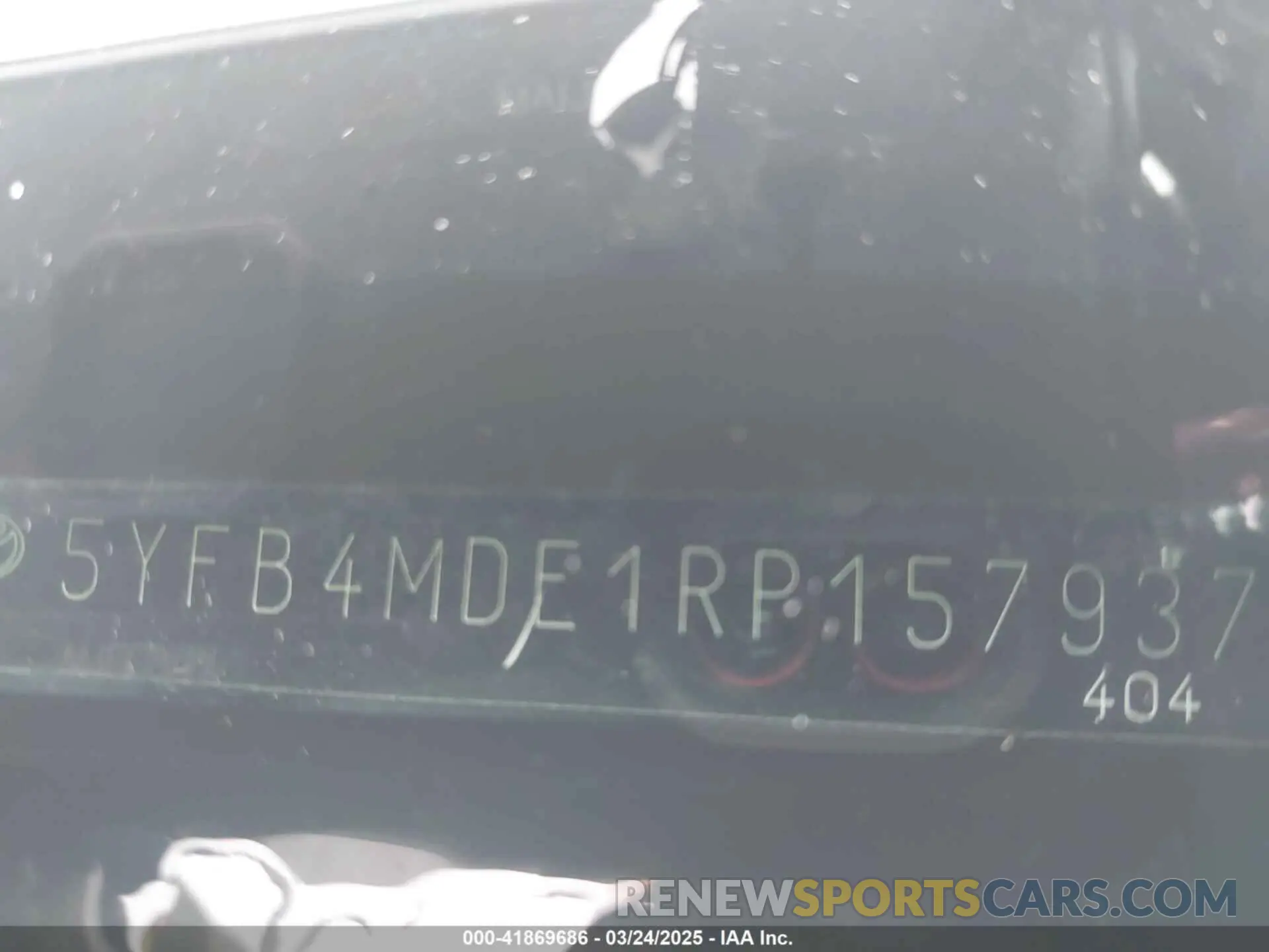 20 Photograph of a damaged car 5YFB4MDE1RP157937 TOYOTA COROLLA 2024