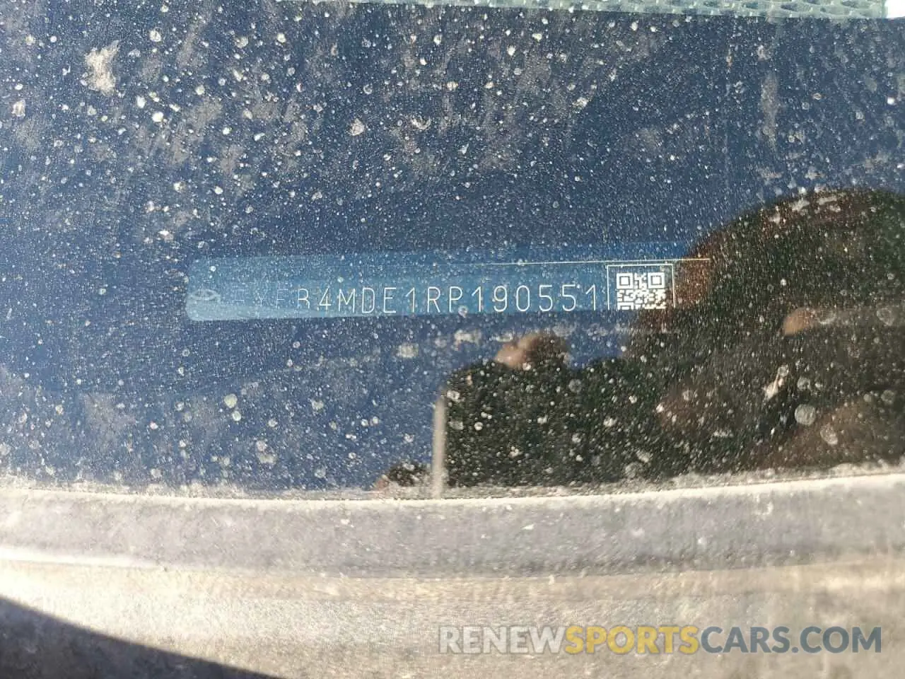 12 Photograph of a damaged car 5YFB4MDE1RP190551 TOYOTA COROLLA 2024