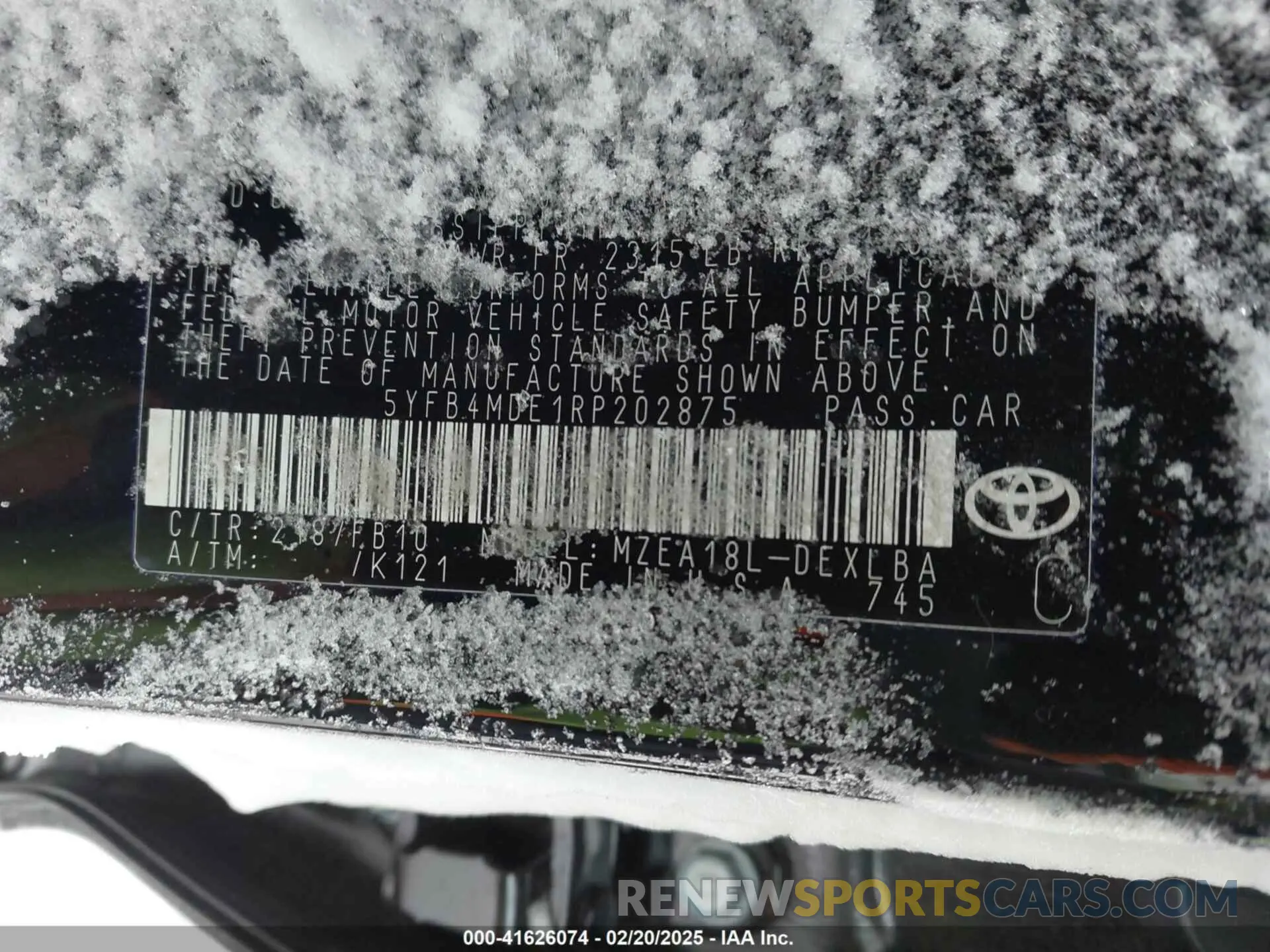 9 Photograph of a damaged car 5YFB4MDE1RP202875 TOYOTA COROLLA 2024
