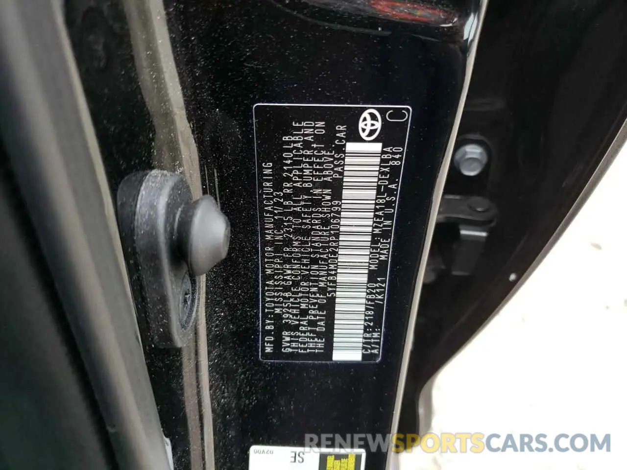 13 Photograph of a damaged car 5YFB4MDE2RP106799 TOYOTA COROLLA 2024