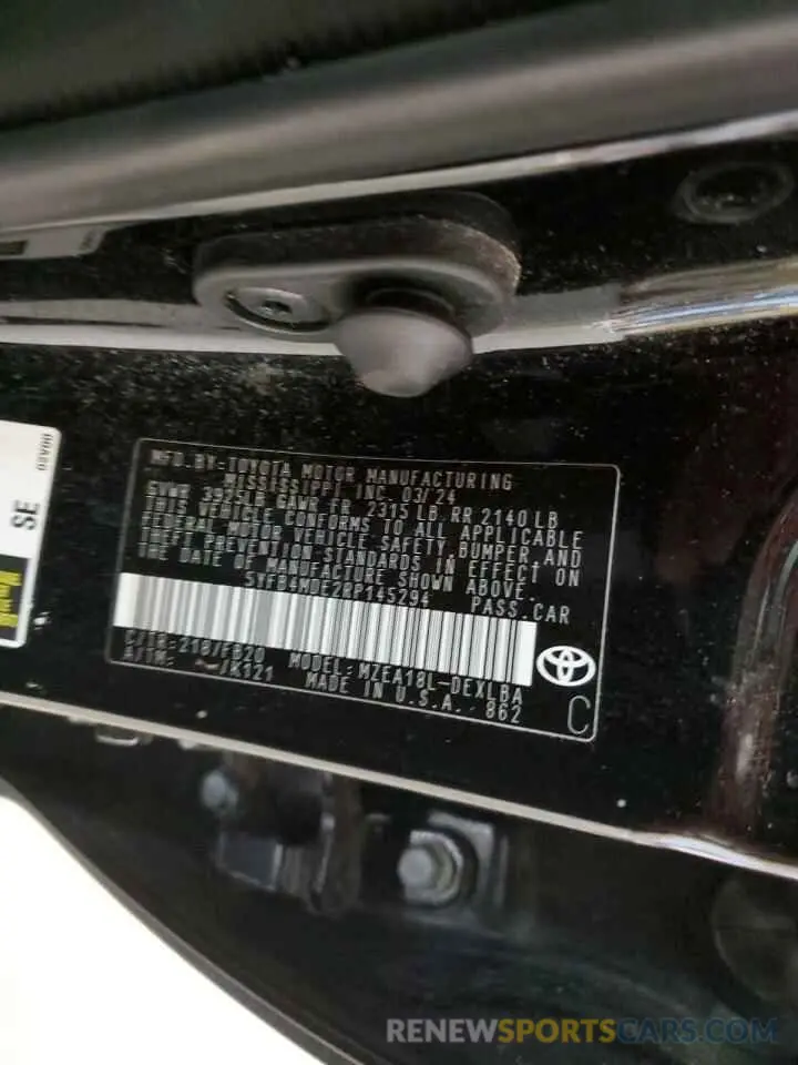 12 Photograph of a damaged car 5YFB4MDE2RP145294 TOYOTA COROLLA 2024