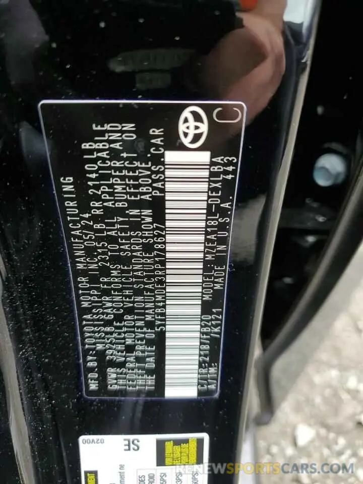 13 Photograph of a damaged car 5YFB4MDE3RP178627 TOYOTA COROLLA 2024