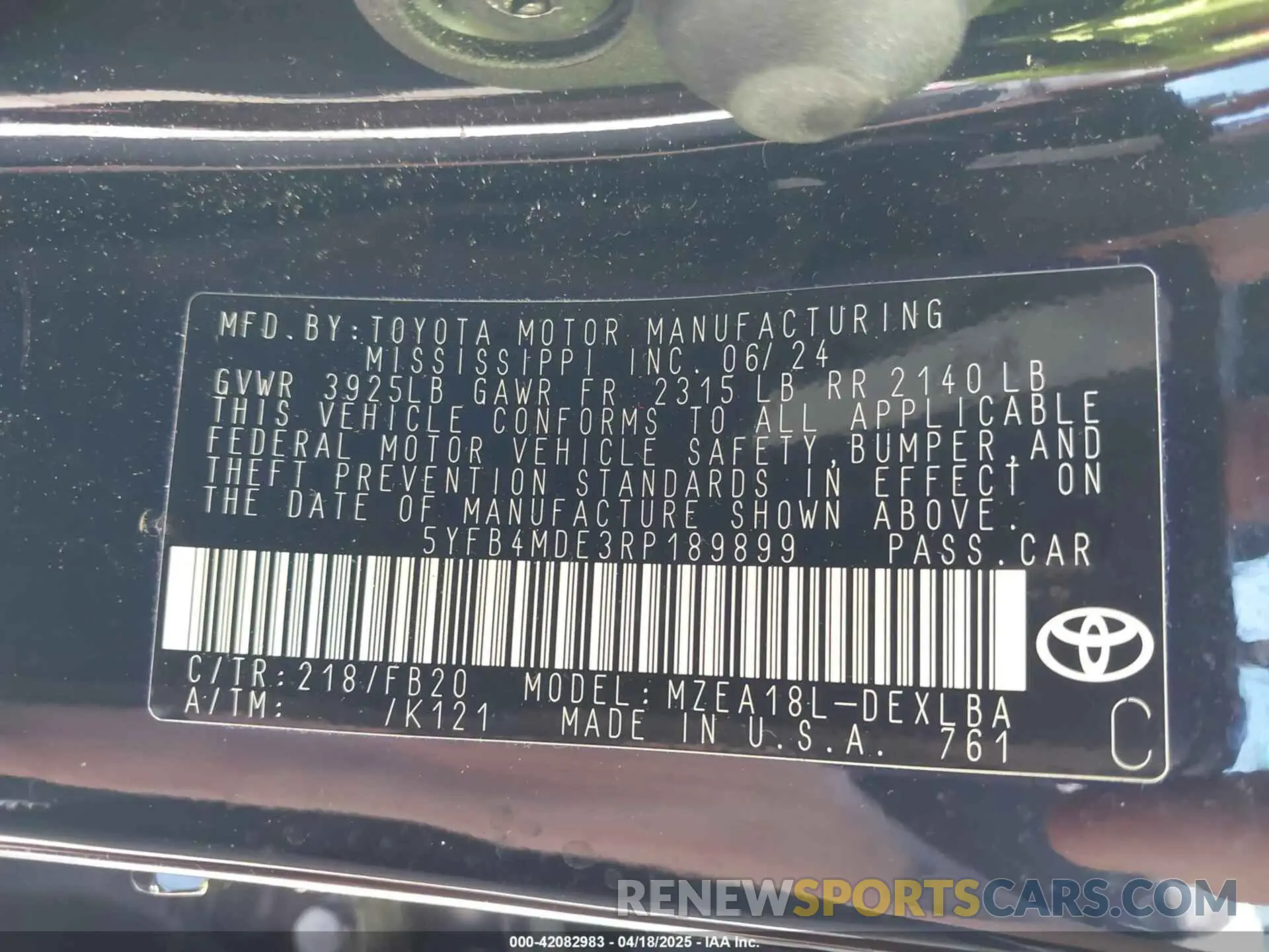 9 Photograph of a damaged car 5YFB4MDE3RP189899 TOYOTA COROLLA 2024