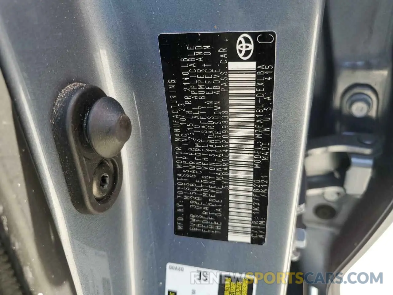 14 Photograph of a damaged car 5YFB4MDE4RP099838 TOYOTA COROLLA 2024