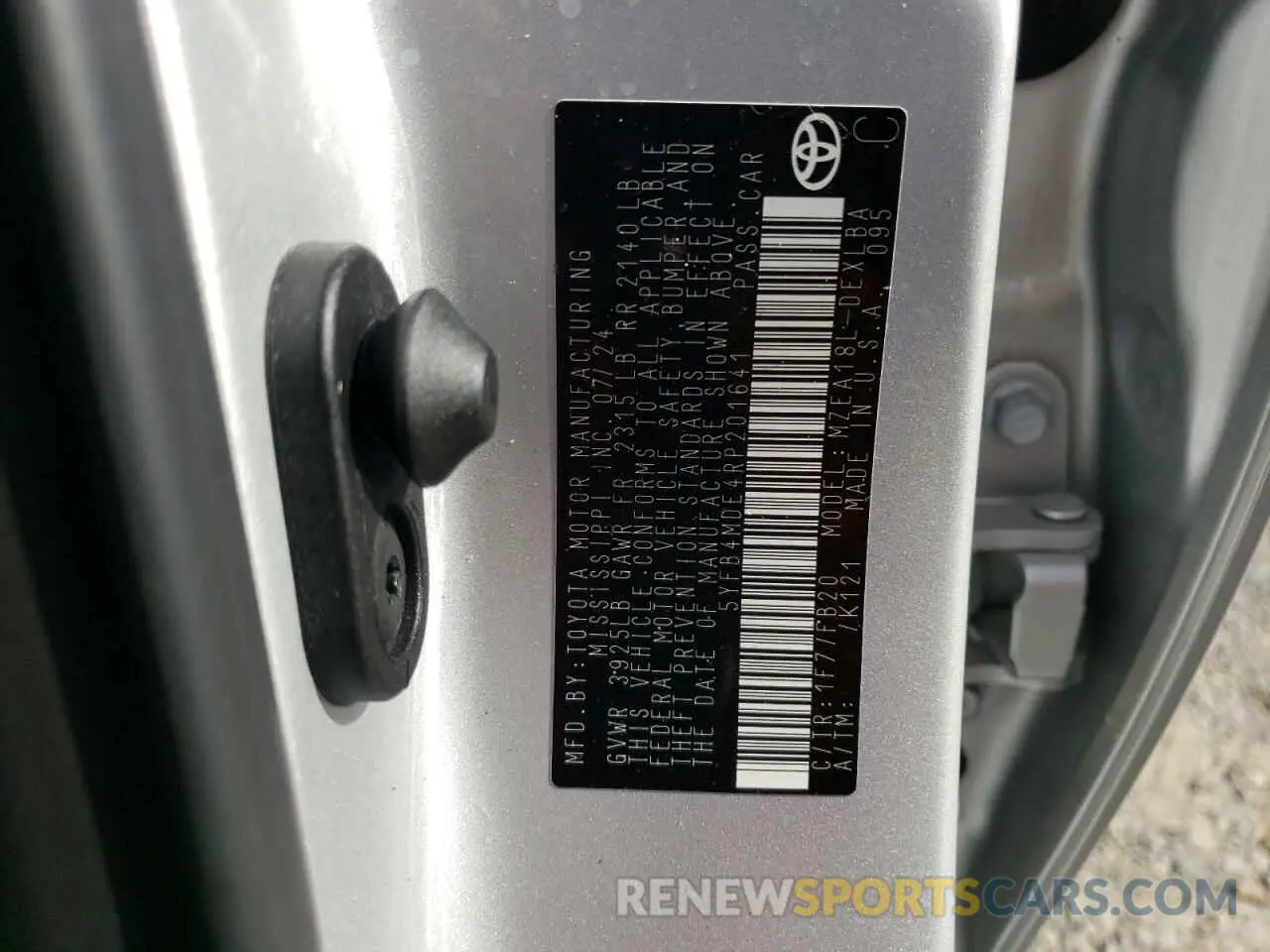 12 Photograph of a damaged car 5YFB4MDE4RP201641 TOYOTA COROLLA 2024