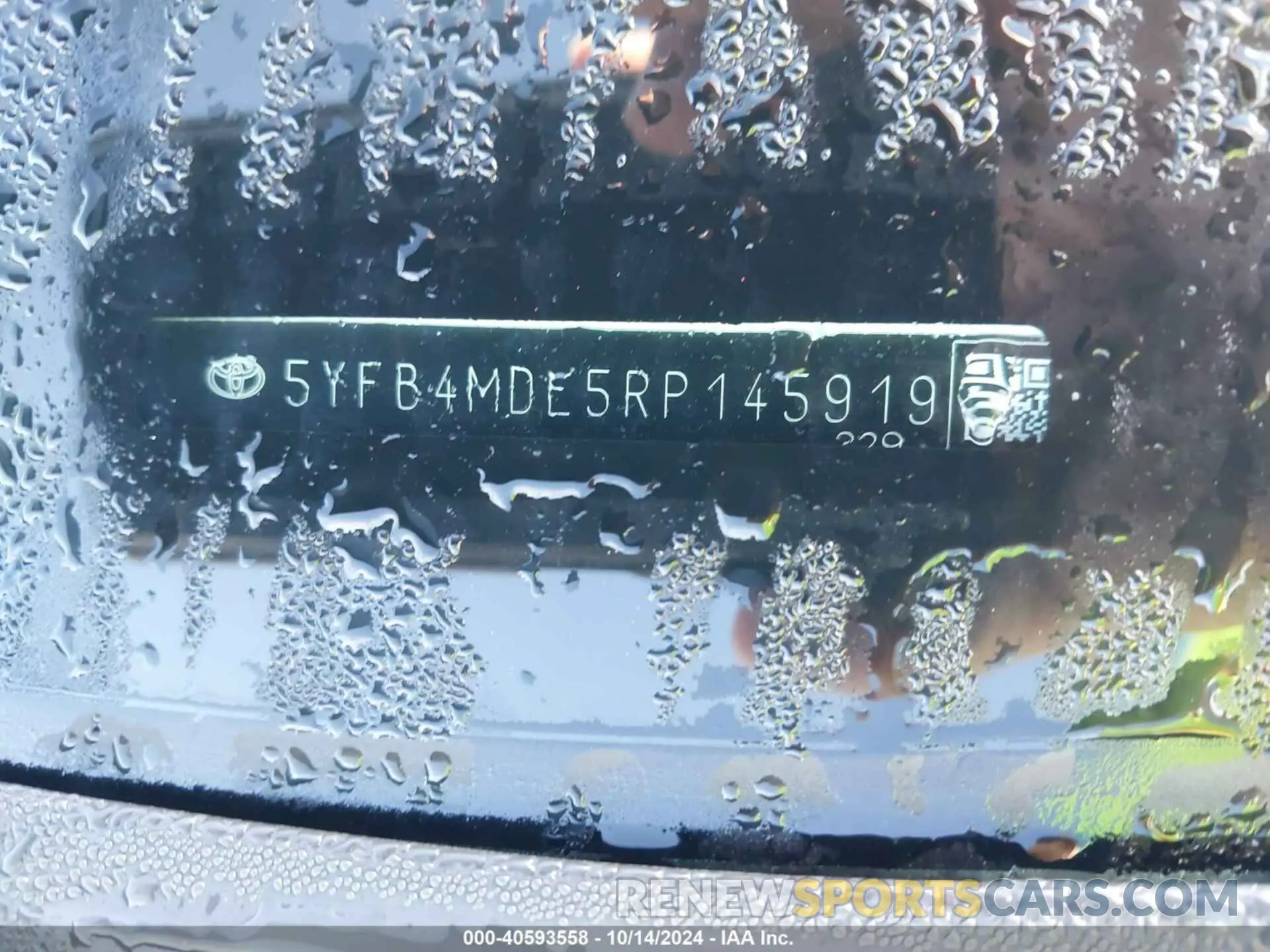 9 Photograph of a damaged car 5YFB4MDE5RP145919 TOYOTA COROLLA 2024