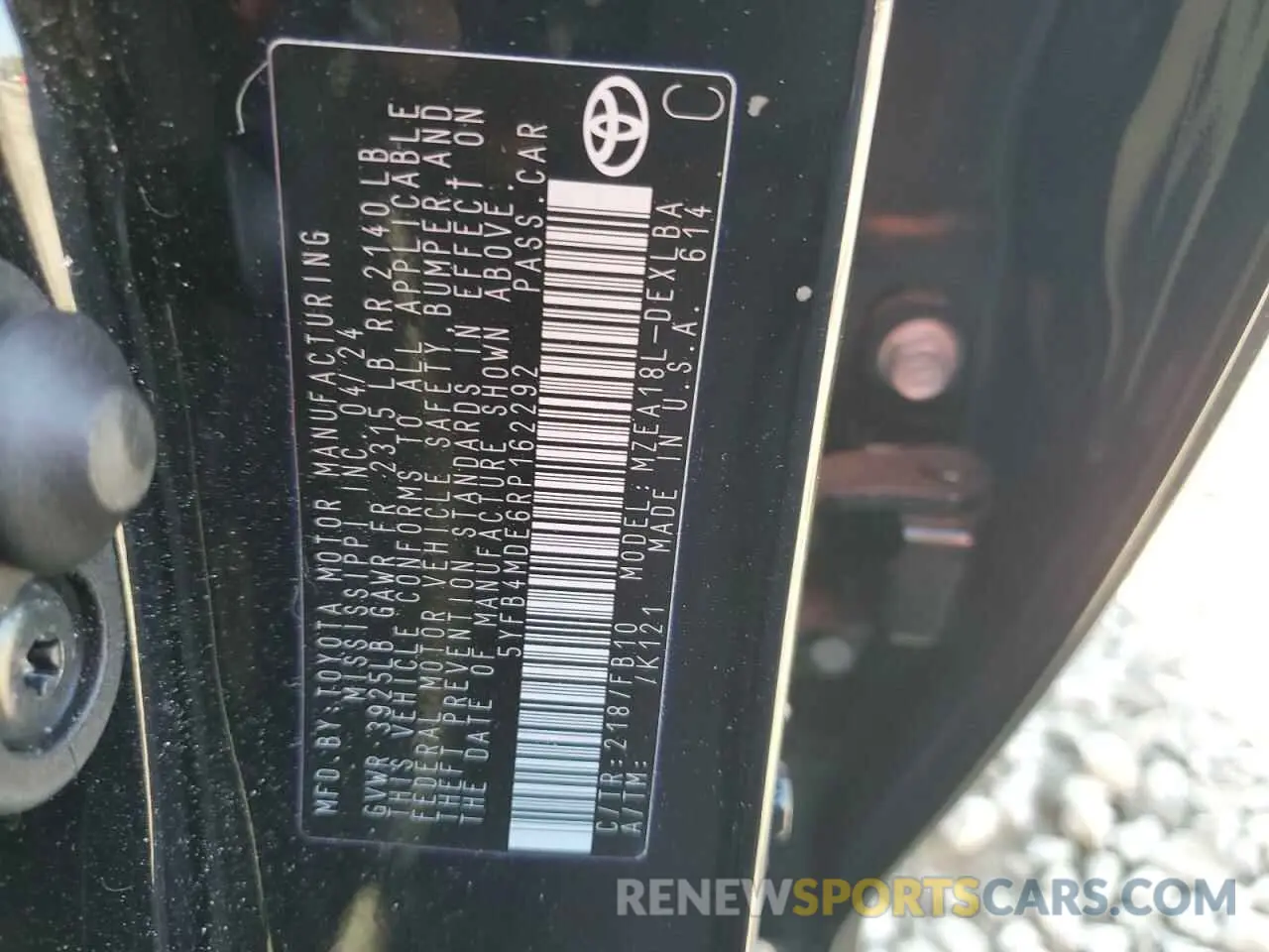 13 Photograph of a damaged car 5YFB4MDE6RP162292 TOYOTA COROLLA 2024