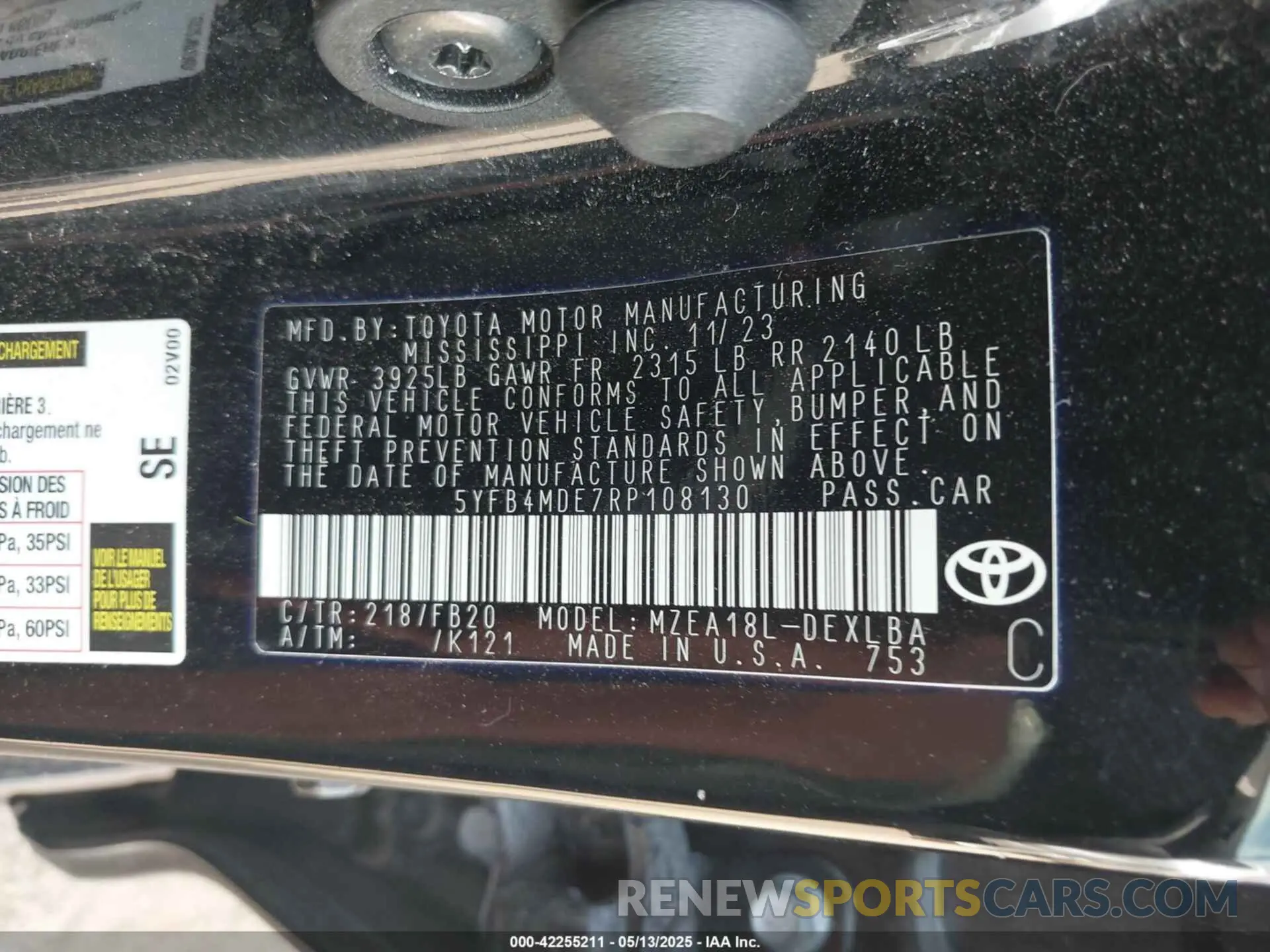 9 Photograph of a damaged car 5YFB4MDE7RP108130 TOYOTA COROLLA 2024