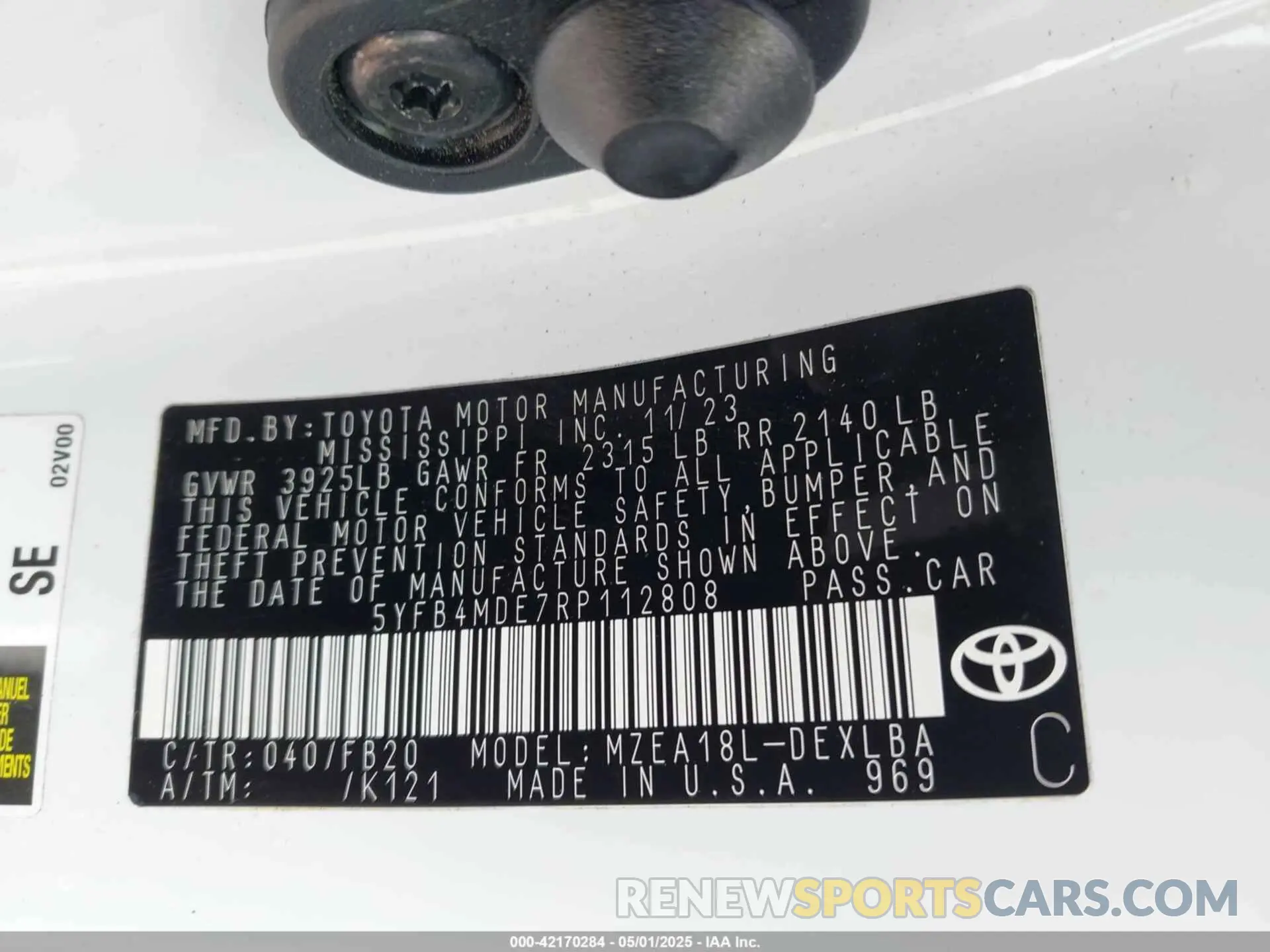 9 Photograph of a damaged car 5YFB4MDE7RP112808 TOYOTA COROLLA 2024