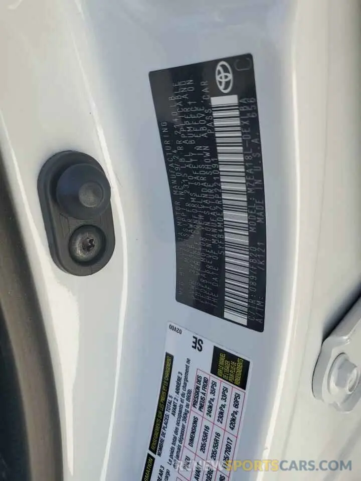 12 Photograph of a damaged car 5YFB4MDE7RP221091 TOYOTA COROLLA 2024