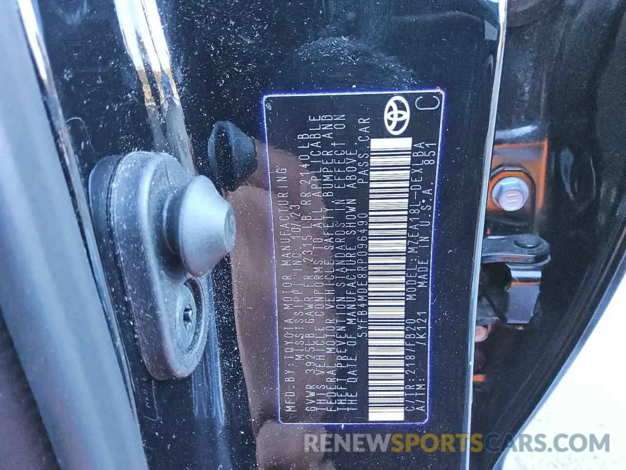 13 Photograph of a damaged car 5YFB4MDE8RP096490 TOYOTA COROLLA 2024
