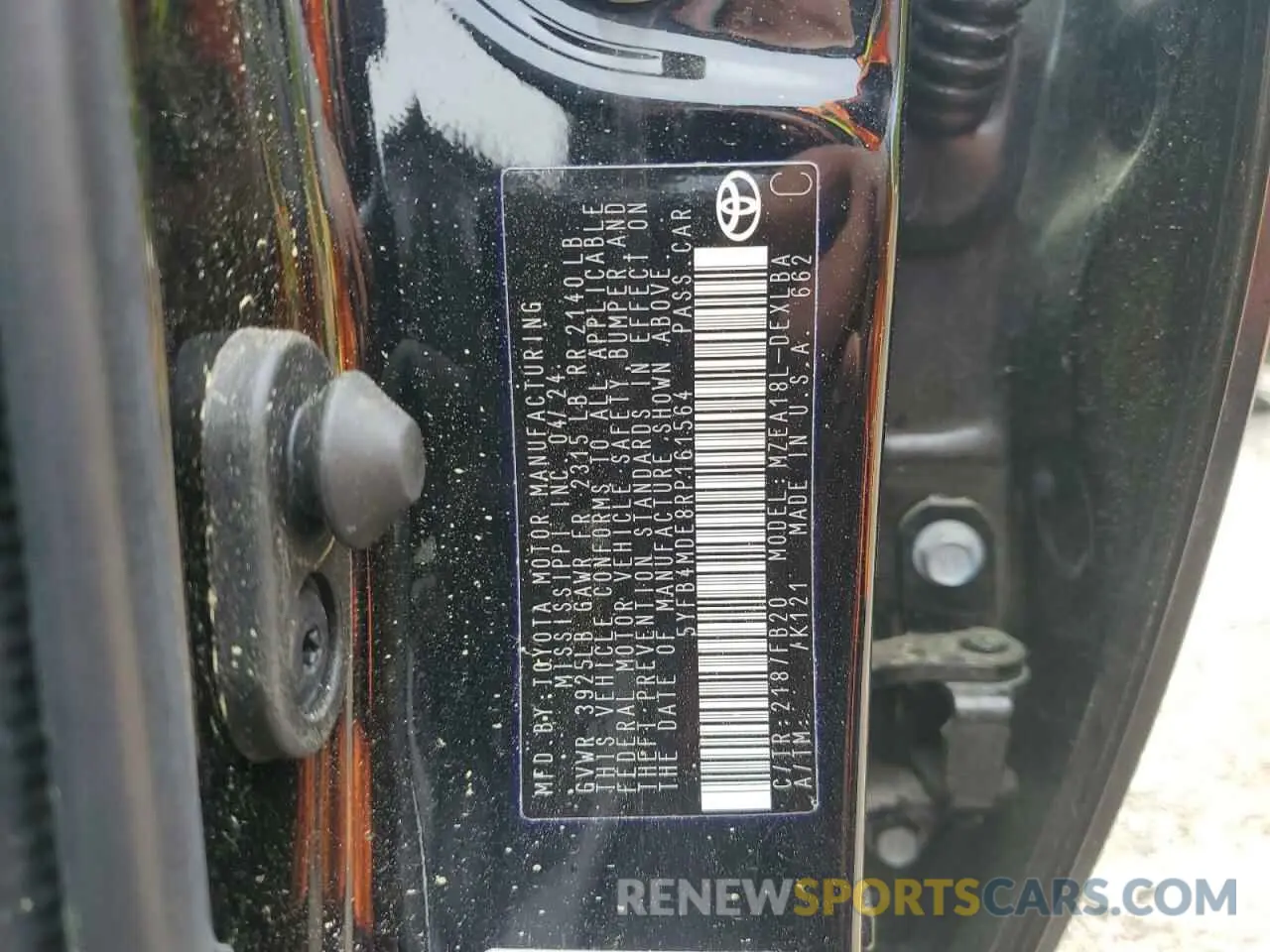 12 Photograph of a damaged car 5YFB4MDE8RP161564 TOYOTA COROLLA 2024