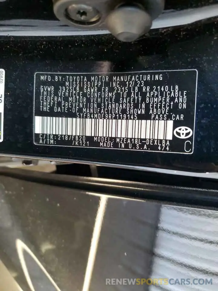 12 Photograph of a damaged car 5YFB4MDE9RP119145 TOYOTA COROLLA 2024