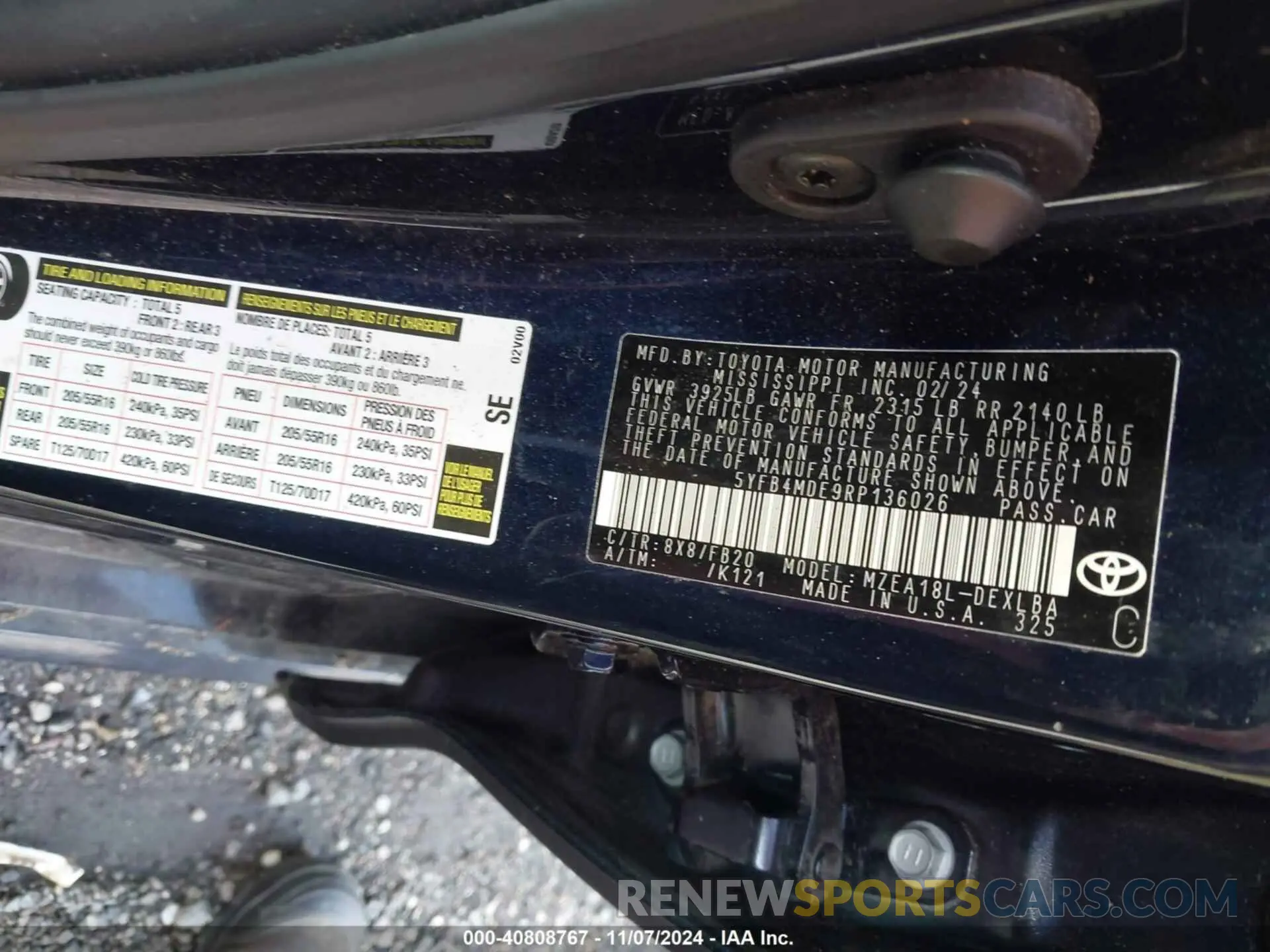 9 Photograph of a damaged car 5YFB4MDE9RP136026 TOYOTA COROLLA 2024