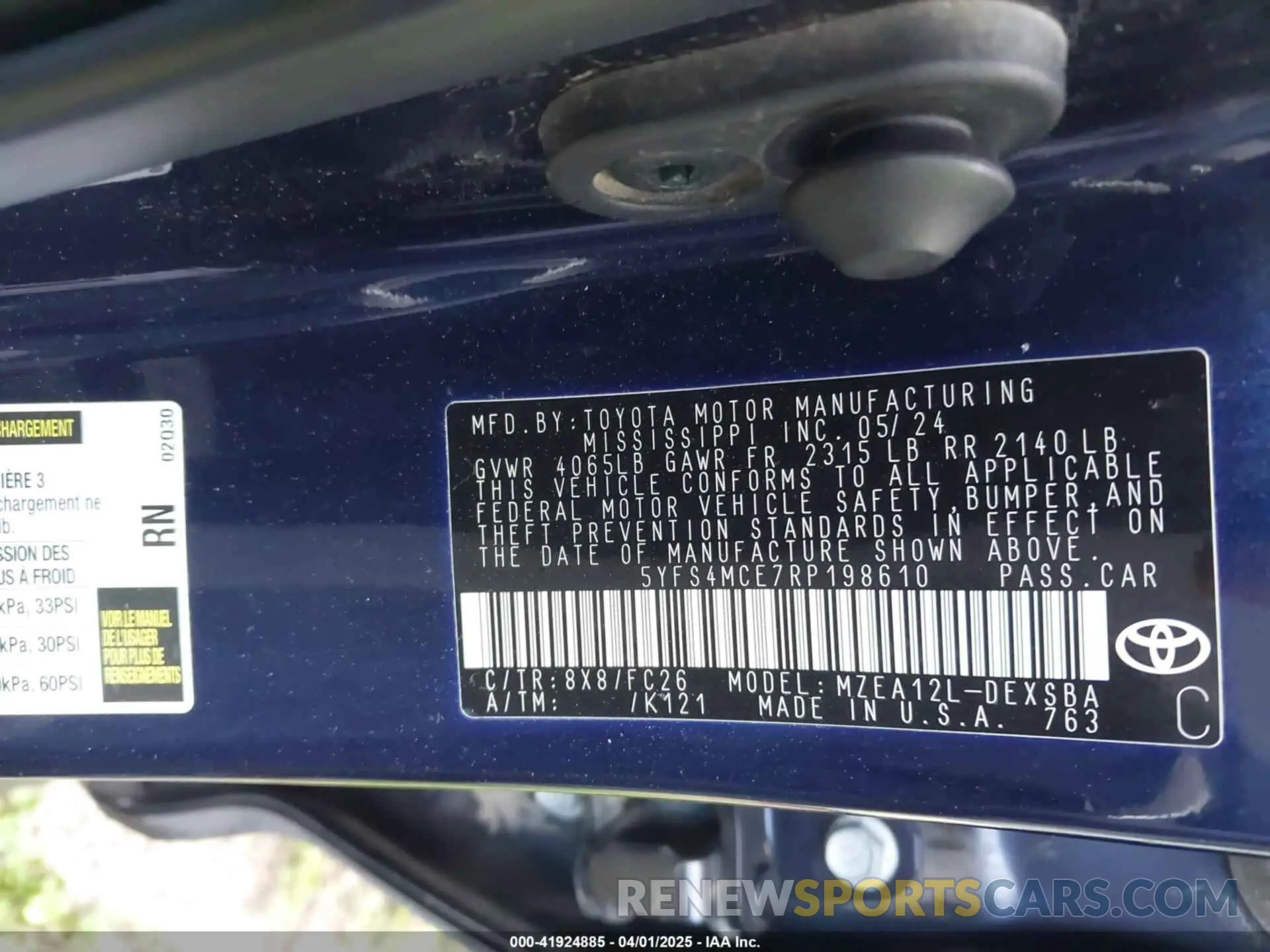 9 Photograph of a damaged car 5YFS4MCE7RP198610 TOYOTA COROLLA 2024