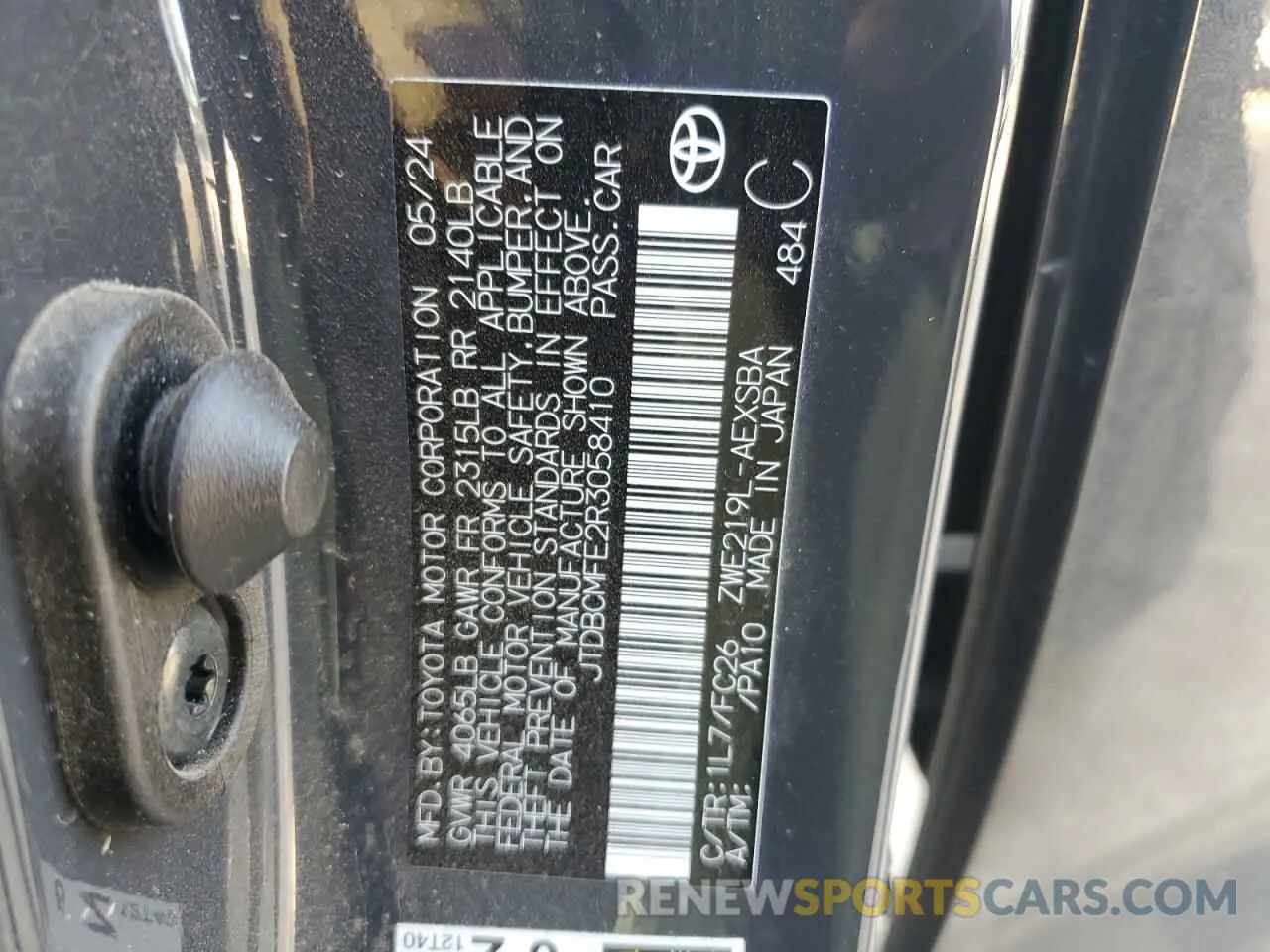 13 Photograph of a damaged car JTDBCMFE2R3058410 TOYOTA COROLLA 2024