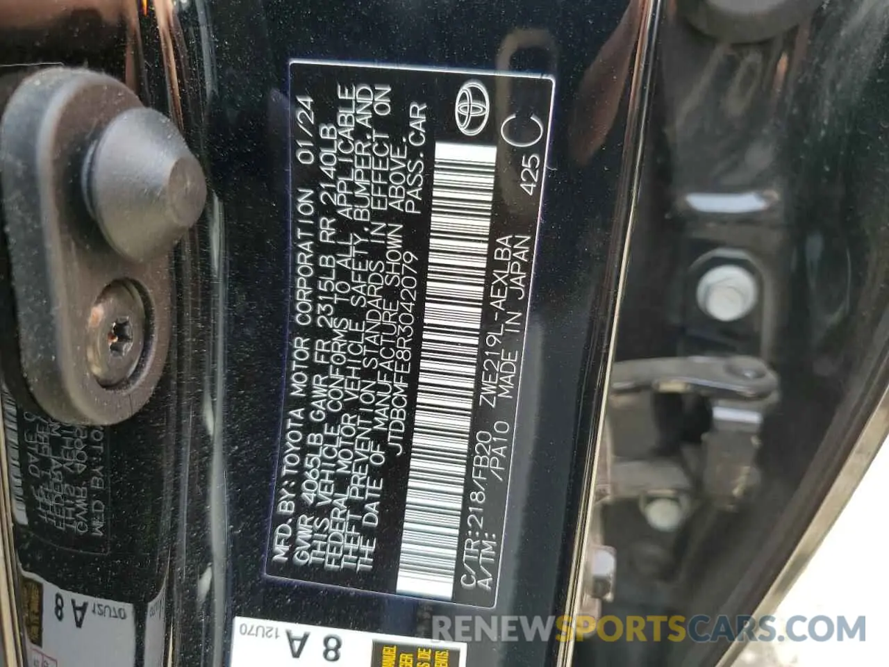 13 Photograph of a damaged car JTDBCMFE8R3042079 TOYOTA COROLLA 2024