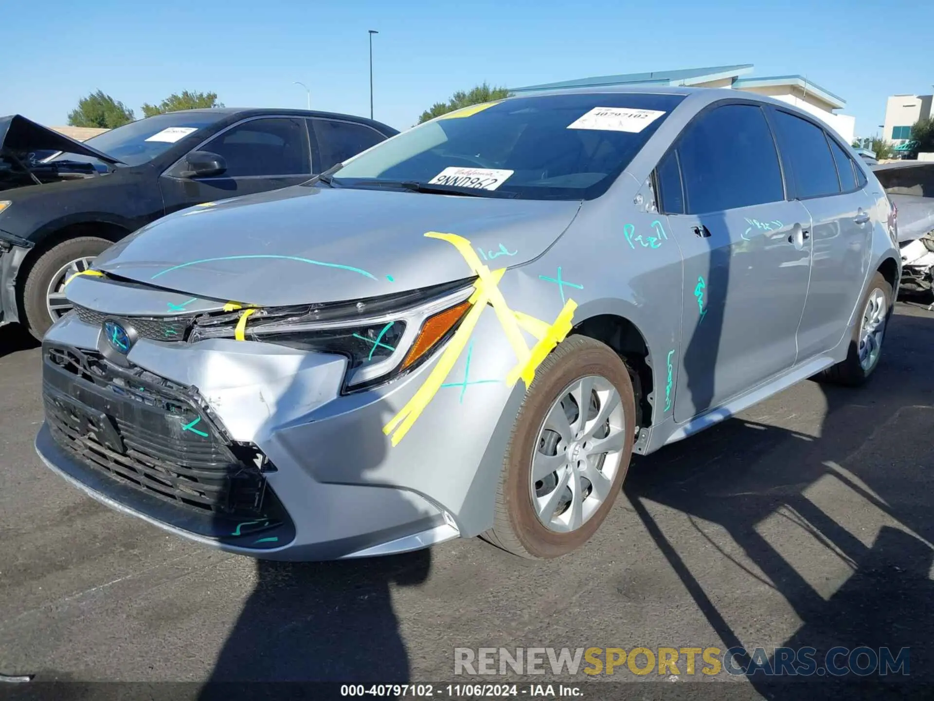2 Photograph of a damaged car JTDBCMFEXR3062463 TOYOTA COROLLA 2024