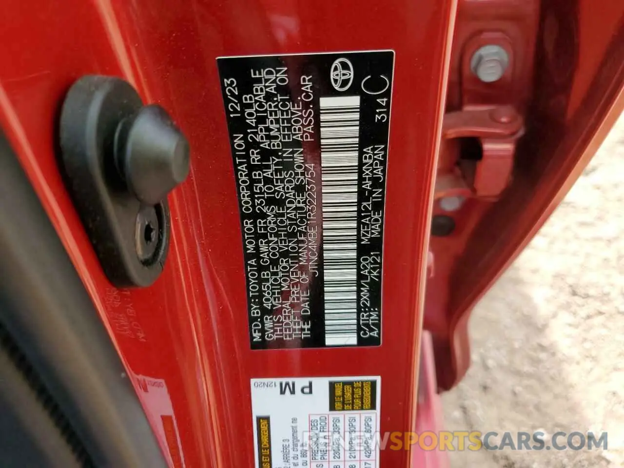 13 Photograph of a damaged car JTNC4MBE1R3223754 TOYOTA COROLLA 2024