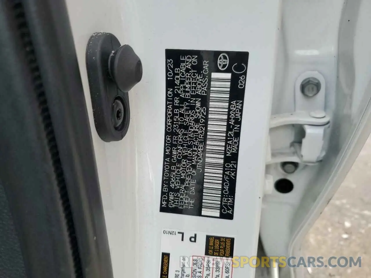 12 Photograph of a damaged car JTND4MBE1R3219725 TOYOTA COROLLA 2024