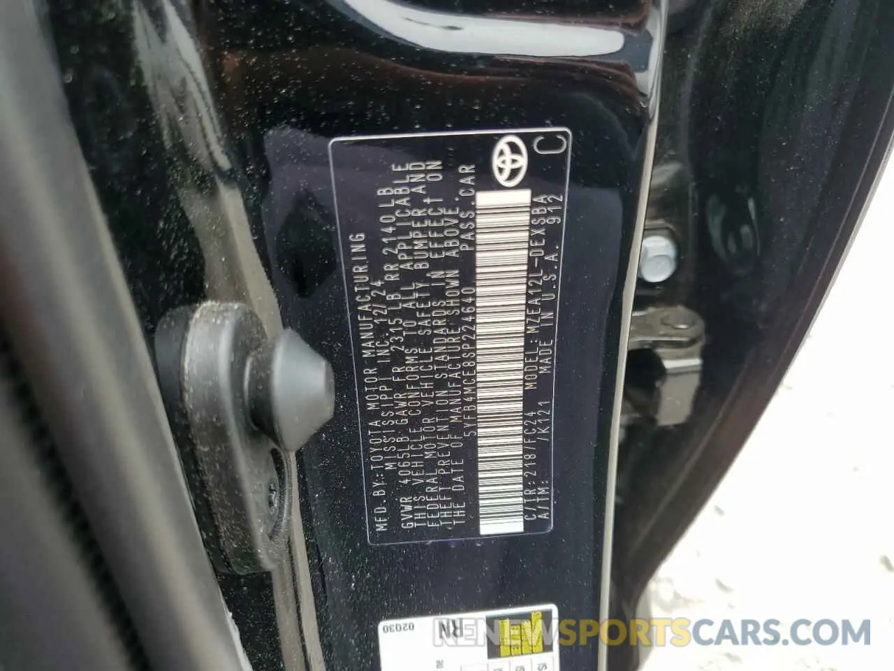 12 Photograph of a damaged car 5YFB4MCE8SP224640 TOYOTA COROLLA 2025