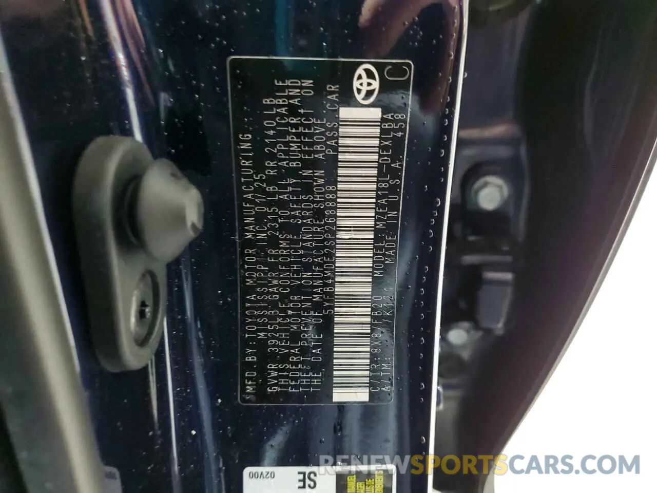 12 Photograph of a damaged car 5YFB4MDE2SP268888 TOYOTA COROLLA 2025