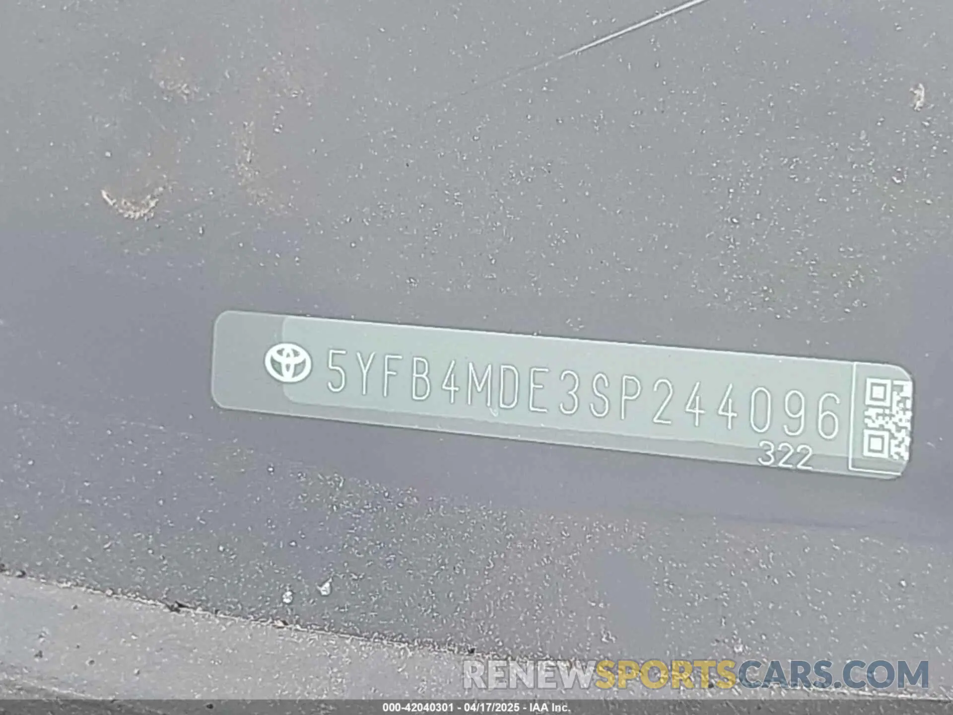 9 Photograph of a damaged car 5YFB4MDE3SP244096 TOYOTA COROLLA 2025