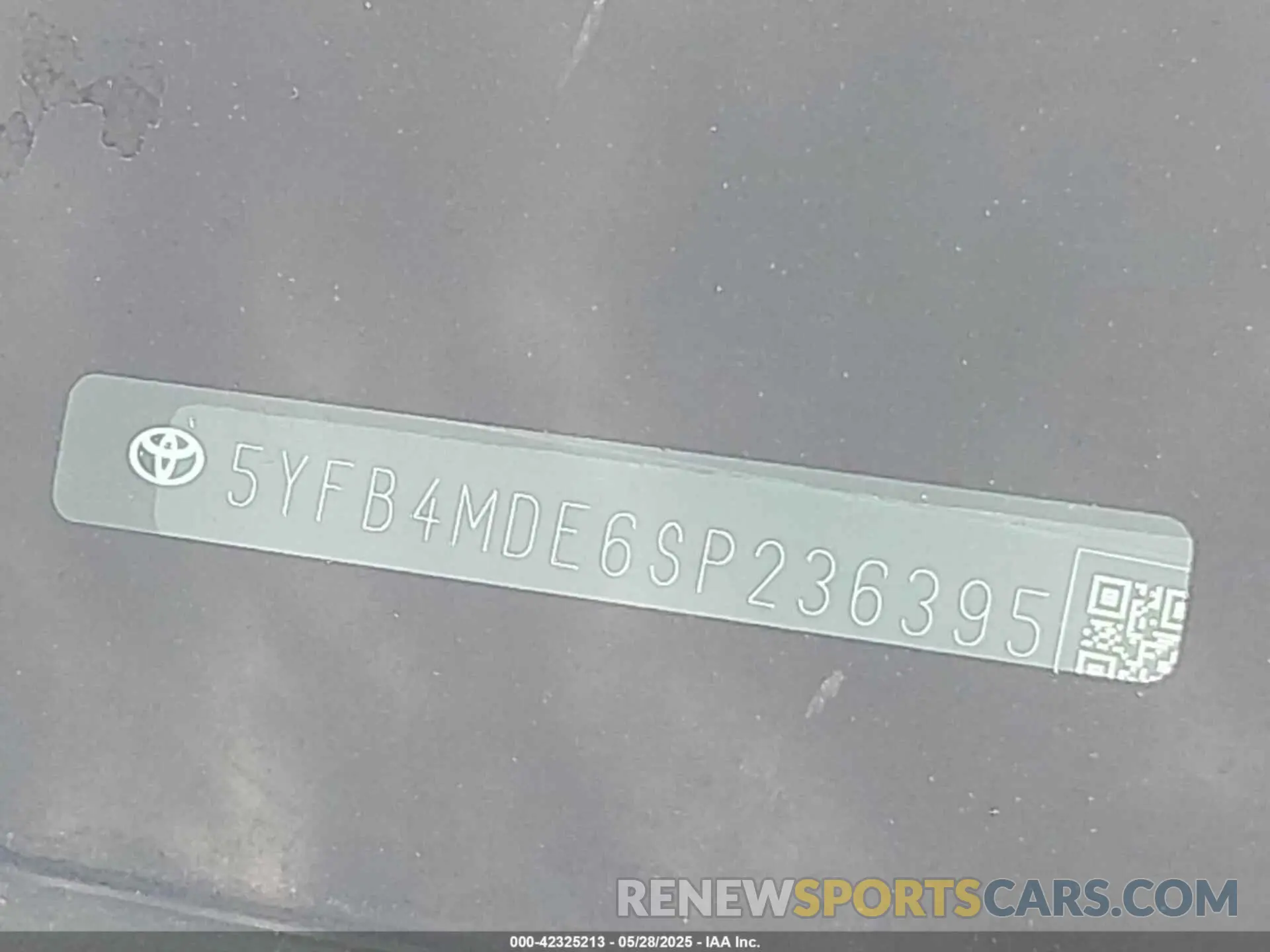 17 Photograph of a damaged car 5YFB4MDE6SP236395 TOYOTA COROLLA 2025
