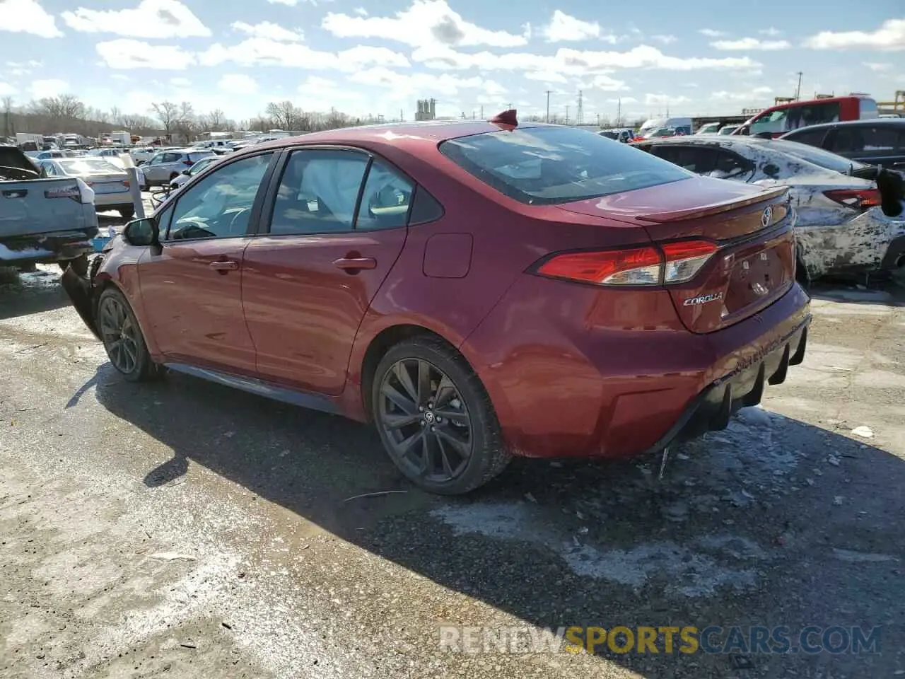 2 Photograph of a damaged car 5YFS4MCE4SP223856 TOYOTA COROLLA 2025