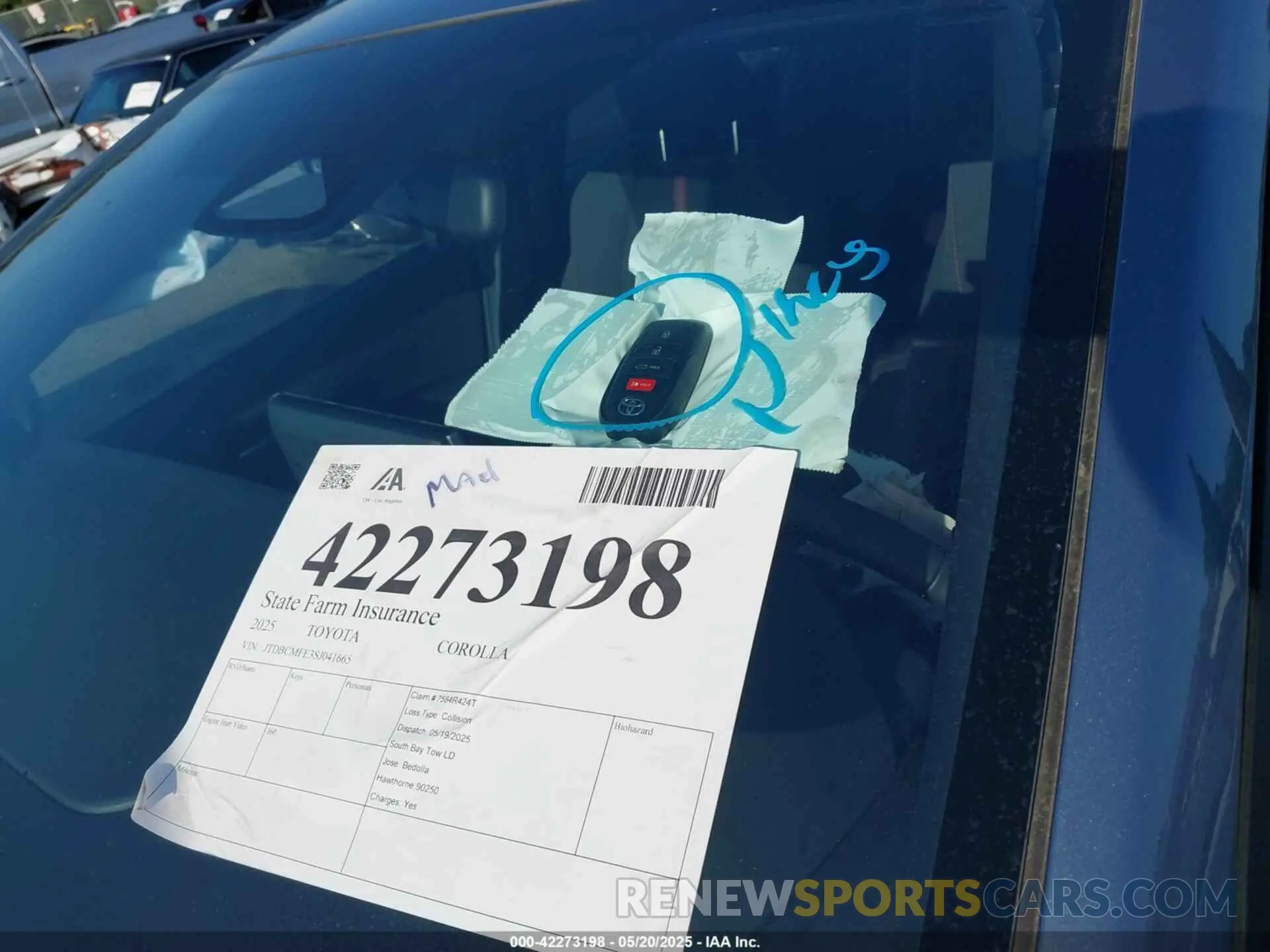11 Photograph of a damaged car JTDBCMFE3SJ041665 TOYOTA COROLLA 2025