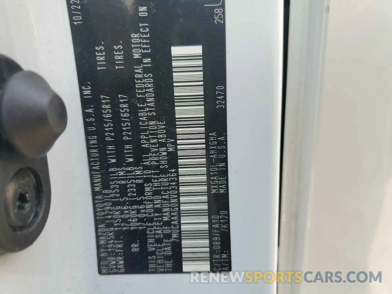 13 Photograph of a damaged car 7MUCAAAG0NV034364 TOYOTA COROLLA CR 2022