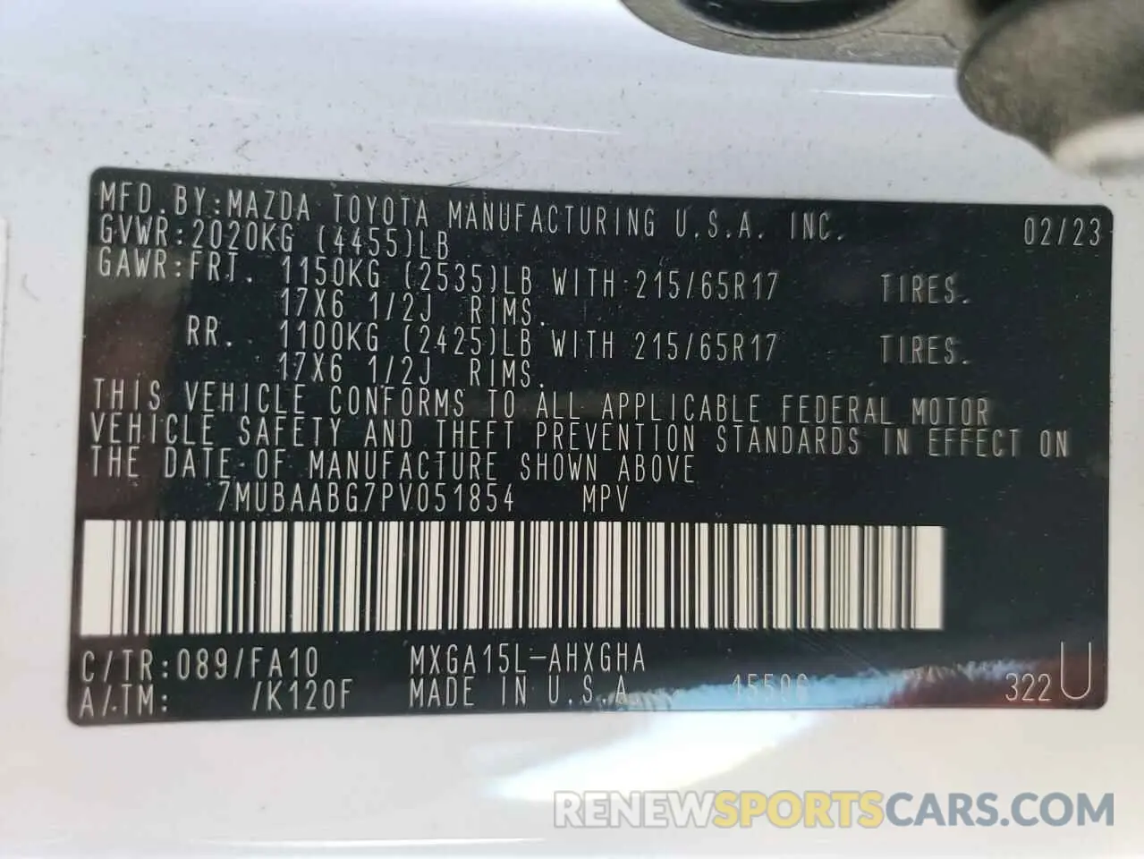 13 Photograph of a damaged car 7MUBAABG7PV051854 TOYOTA COROLLA CR 2023
