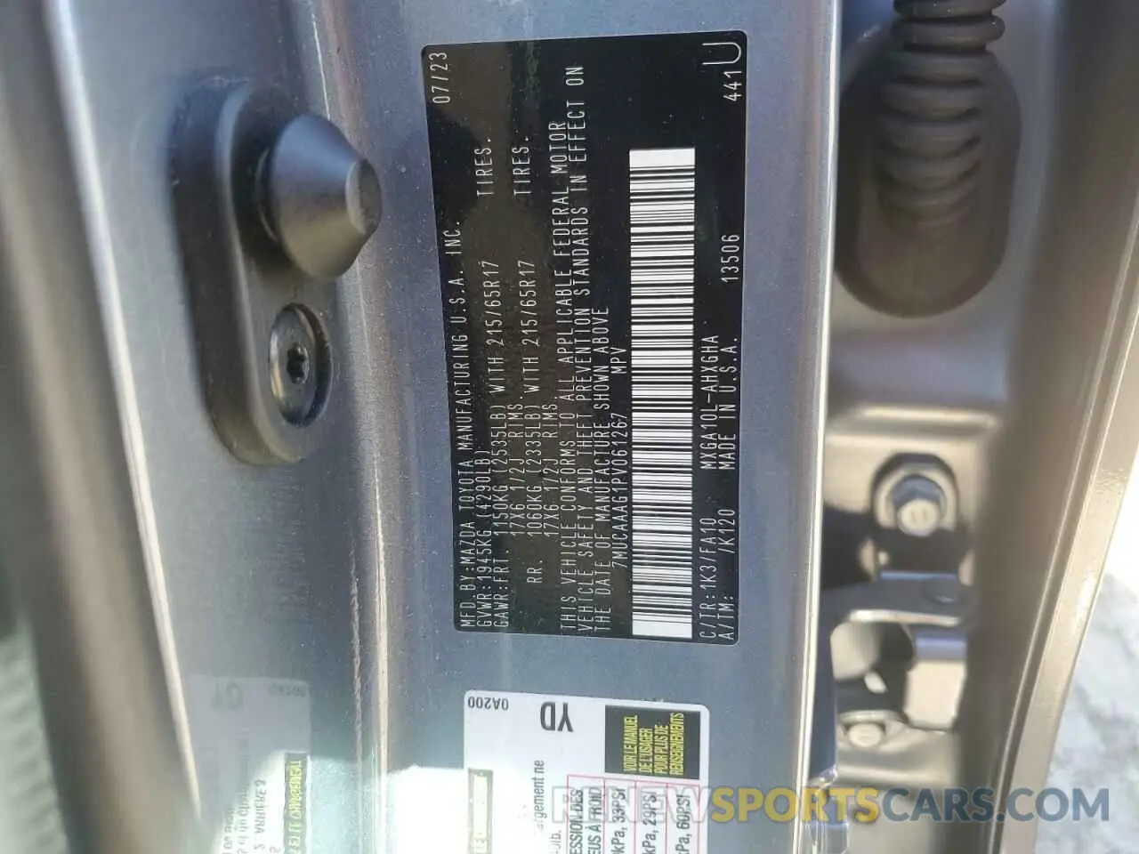 12 Photograph of a damaged car 7MUCAAAG1PV061267 TOYOTA COROLLA CR 2023