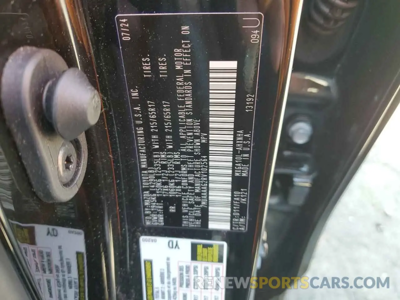 13 Photograph of a damaged car 7MUAAAAG2RV102564 TOYOTA COROLLA CR 2024