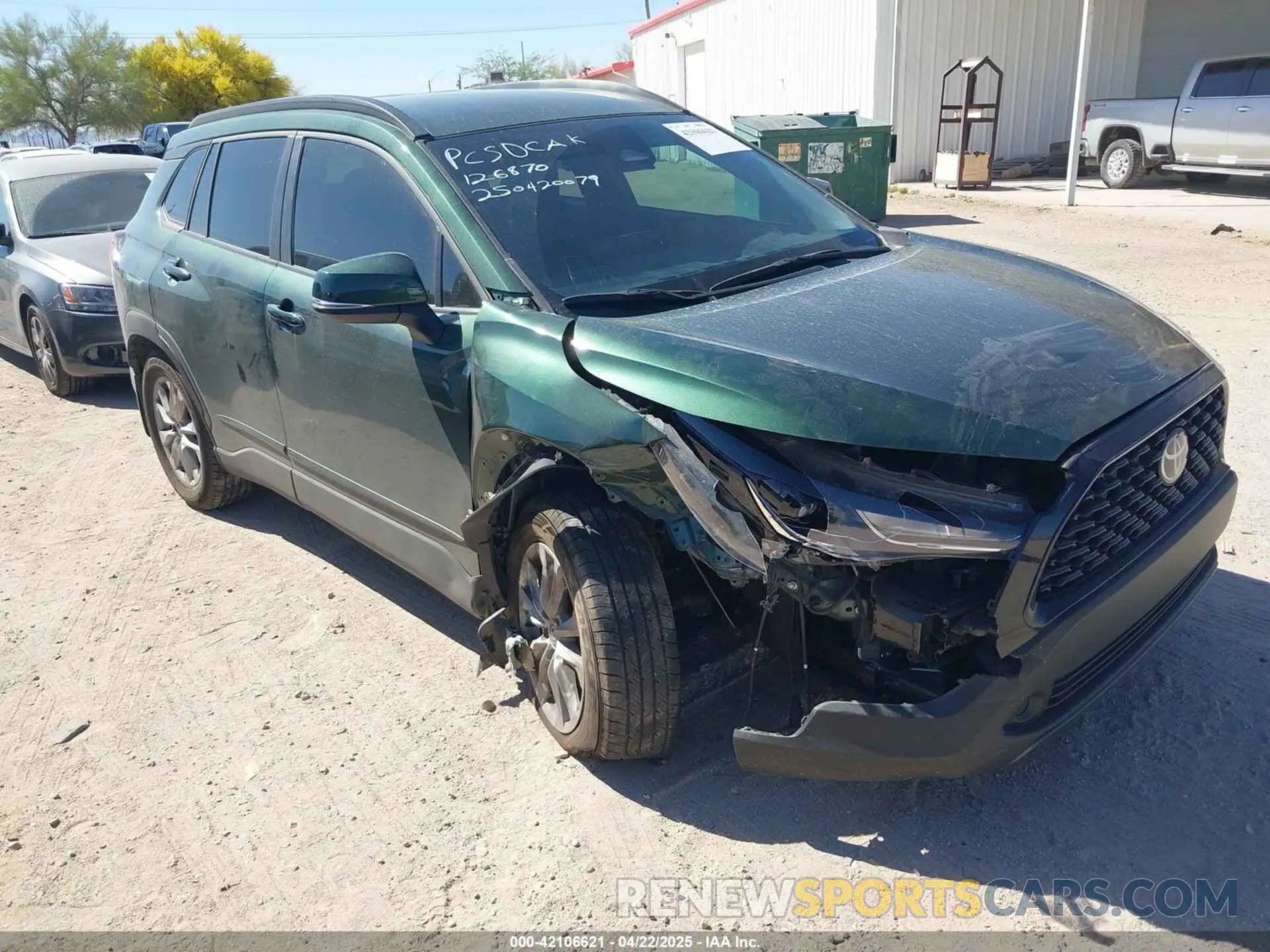 1 Photograph of a damaged car 7MUCAABG4PV061035 TOYOTA COROLLA CROSS 2023