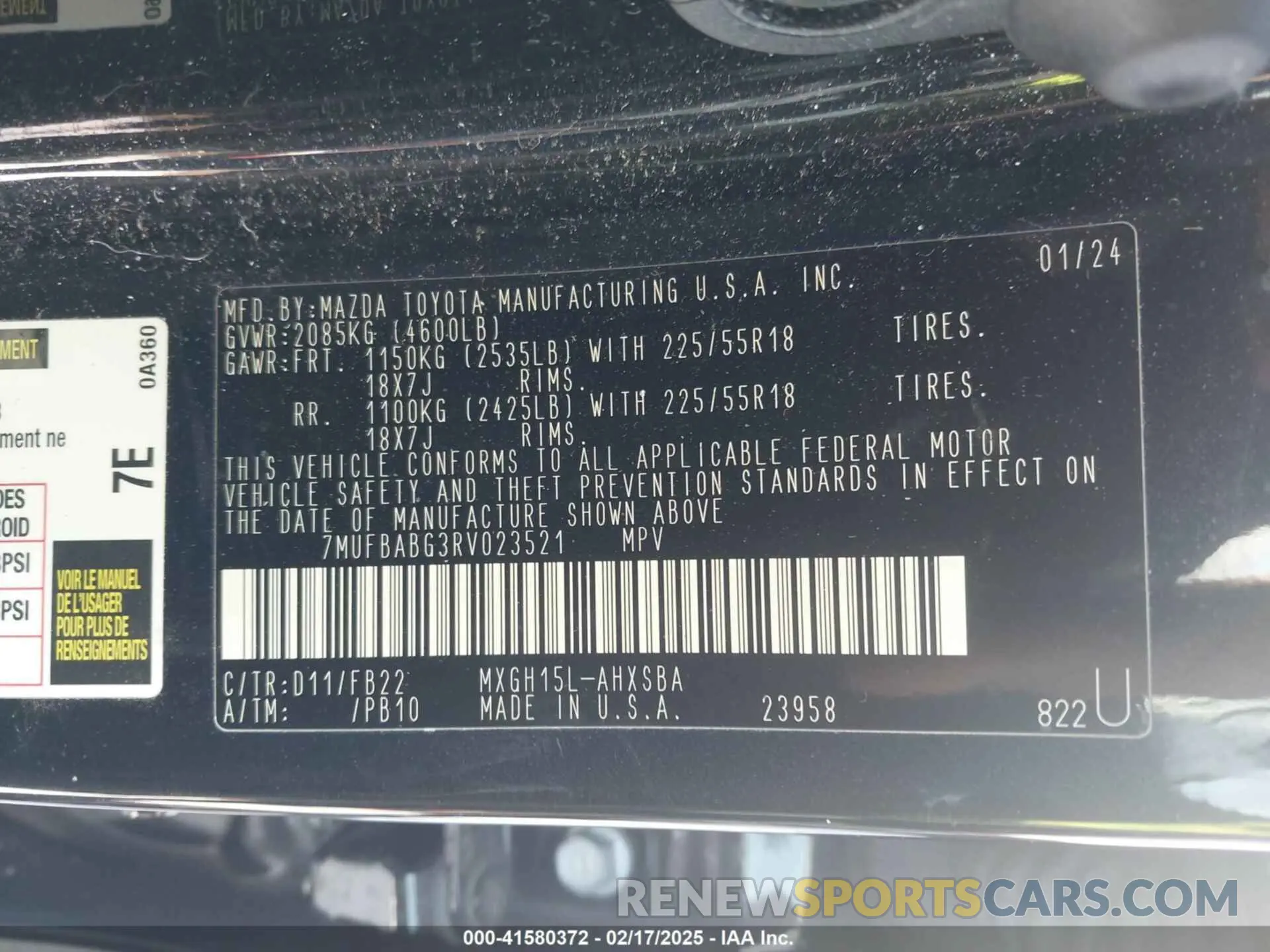 9 Photograph of a damaged car 7MUFBABG3RV023521 TOYOTA COROLLA CROSS HYBRID 2024