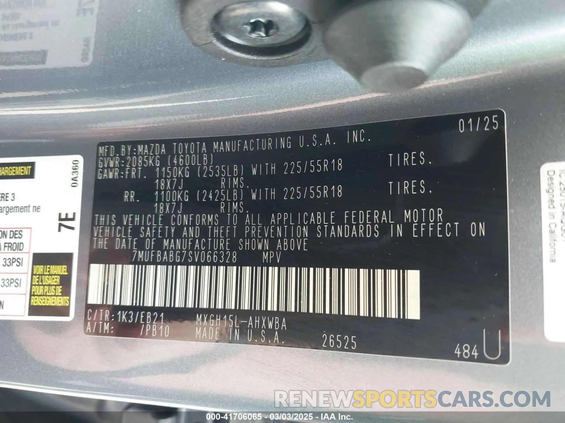 9 Photograph of a damaged car 7MUFBABG7SV066328 TOYOTA COROLLA CROSS HYBRID 2025