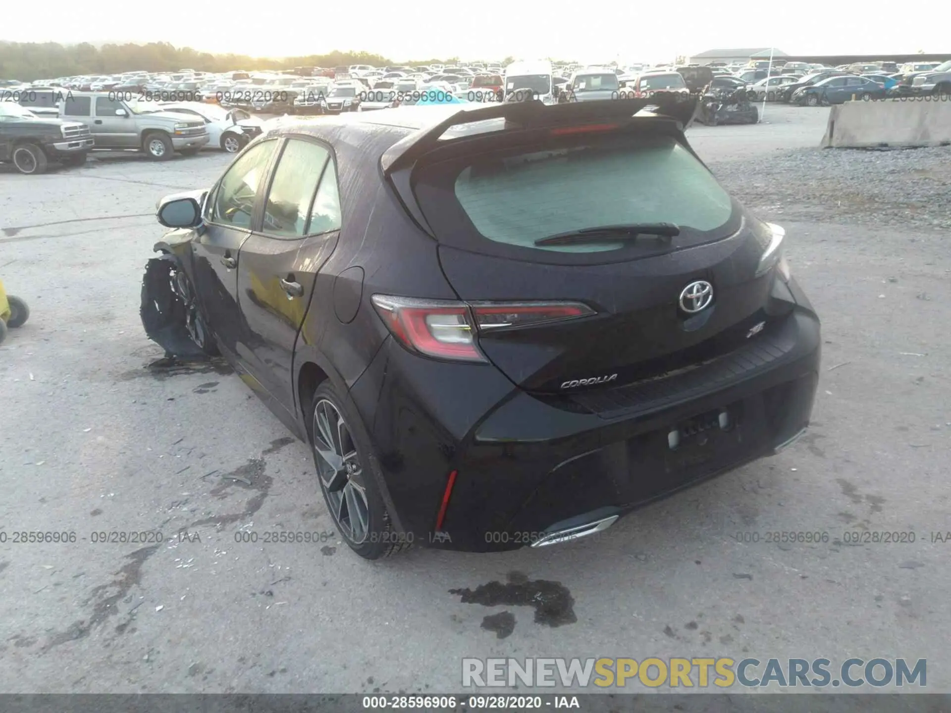 3 Photograph of a damaged car JTNK4RBE0K3024290 TOYOTA COROLLA HATCHBACK 2019