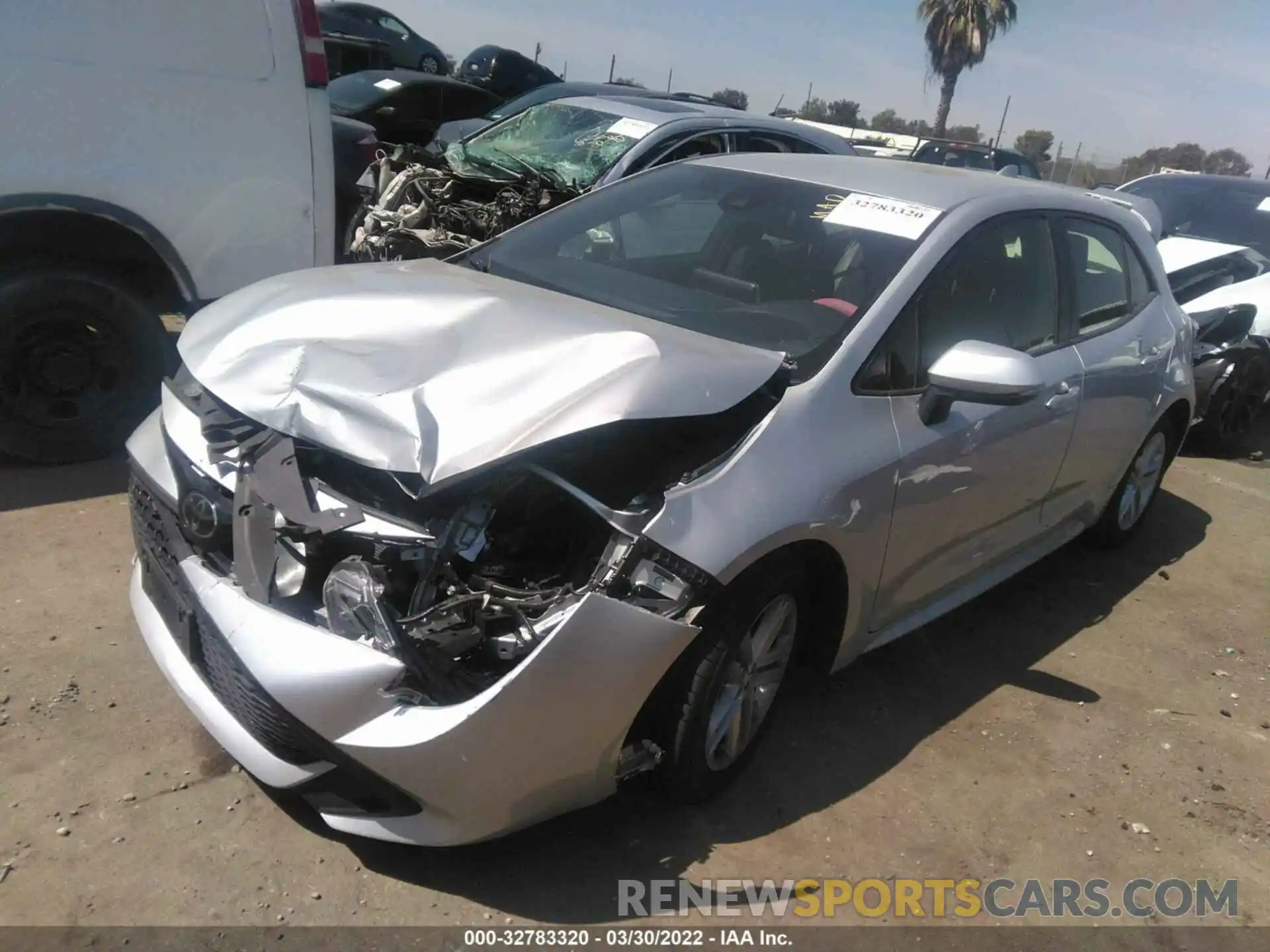 2 Photograph of a damaged car JTNK4RBE1K3016201 TOYOTA COROLLA HATCHBACK 2019