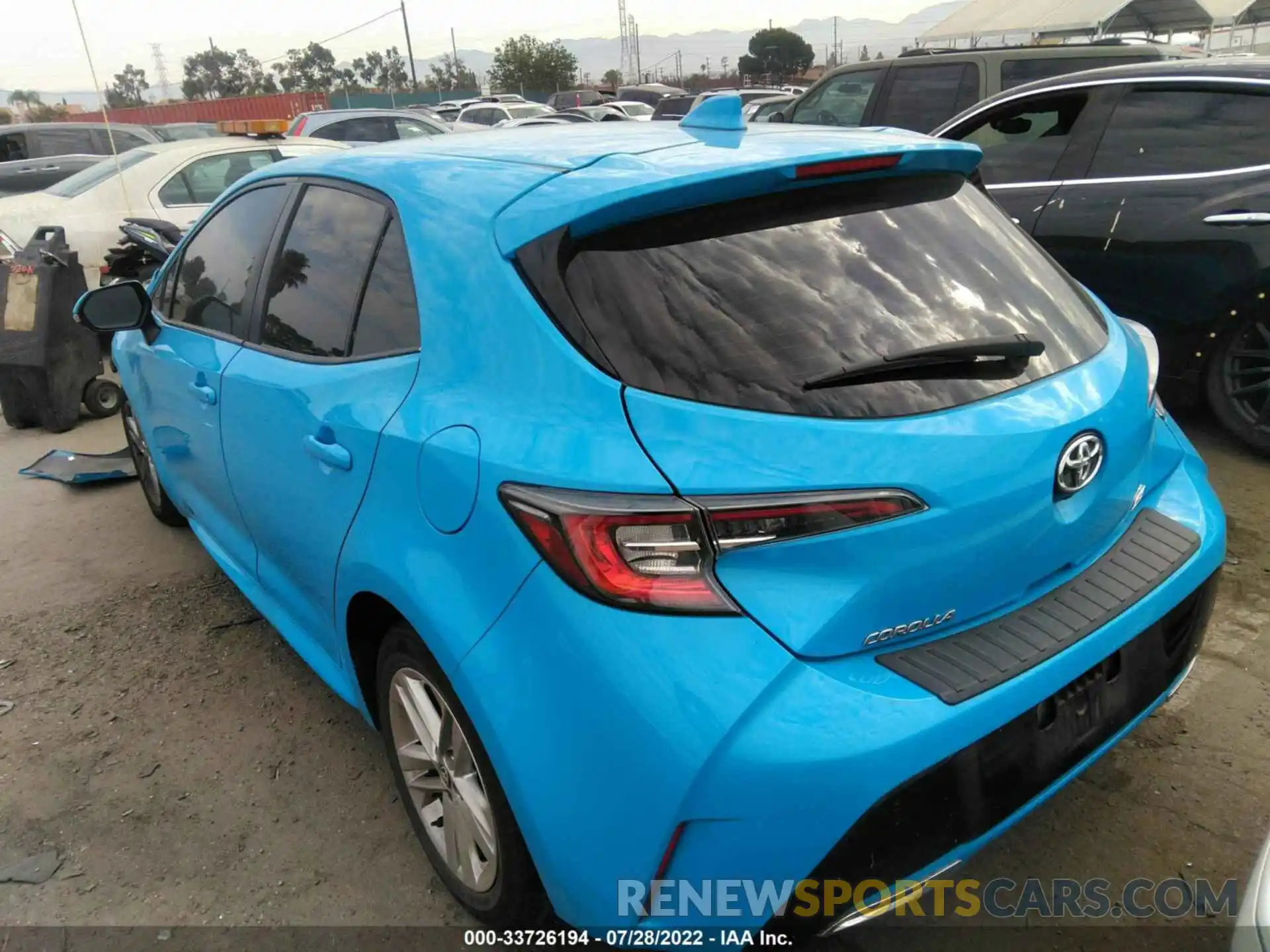 3 Photograph of a damaged car JTNK4RBE2K3038255 TOYOTA COROLLA HATCHBACK 2019