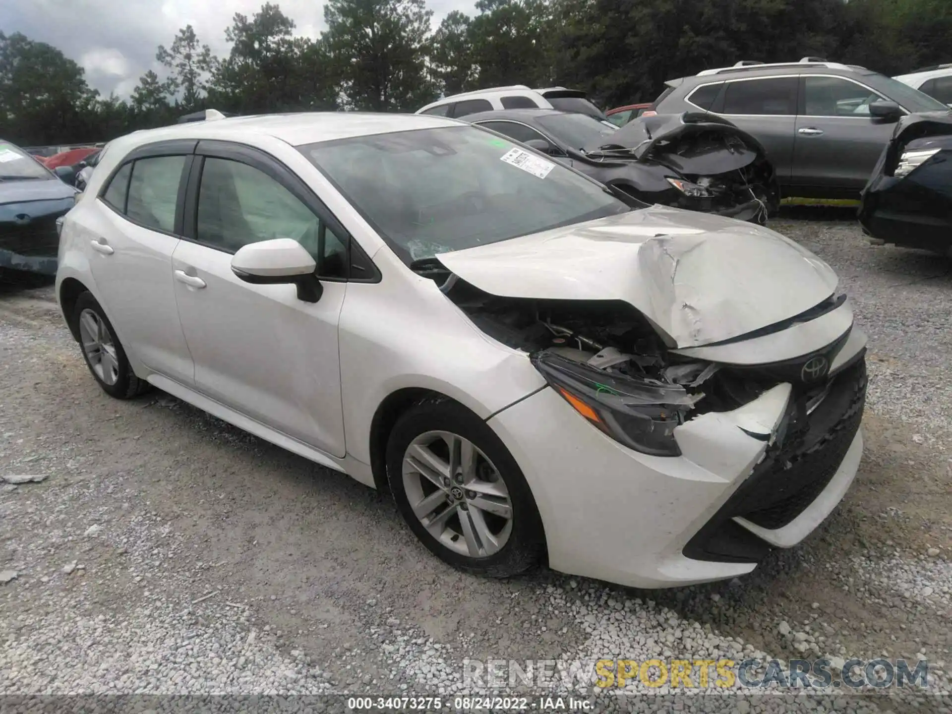 1 Photograph of a damaged car JTNK4RBE4K3068244 TOYOTA COROLLA HATCHBACK 2019