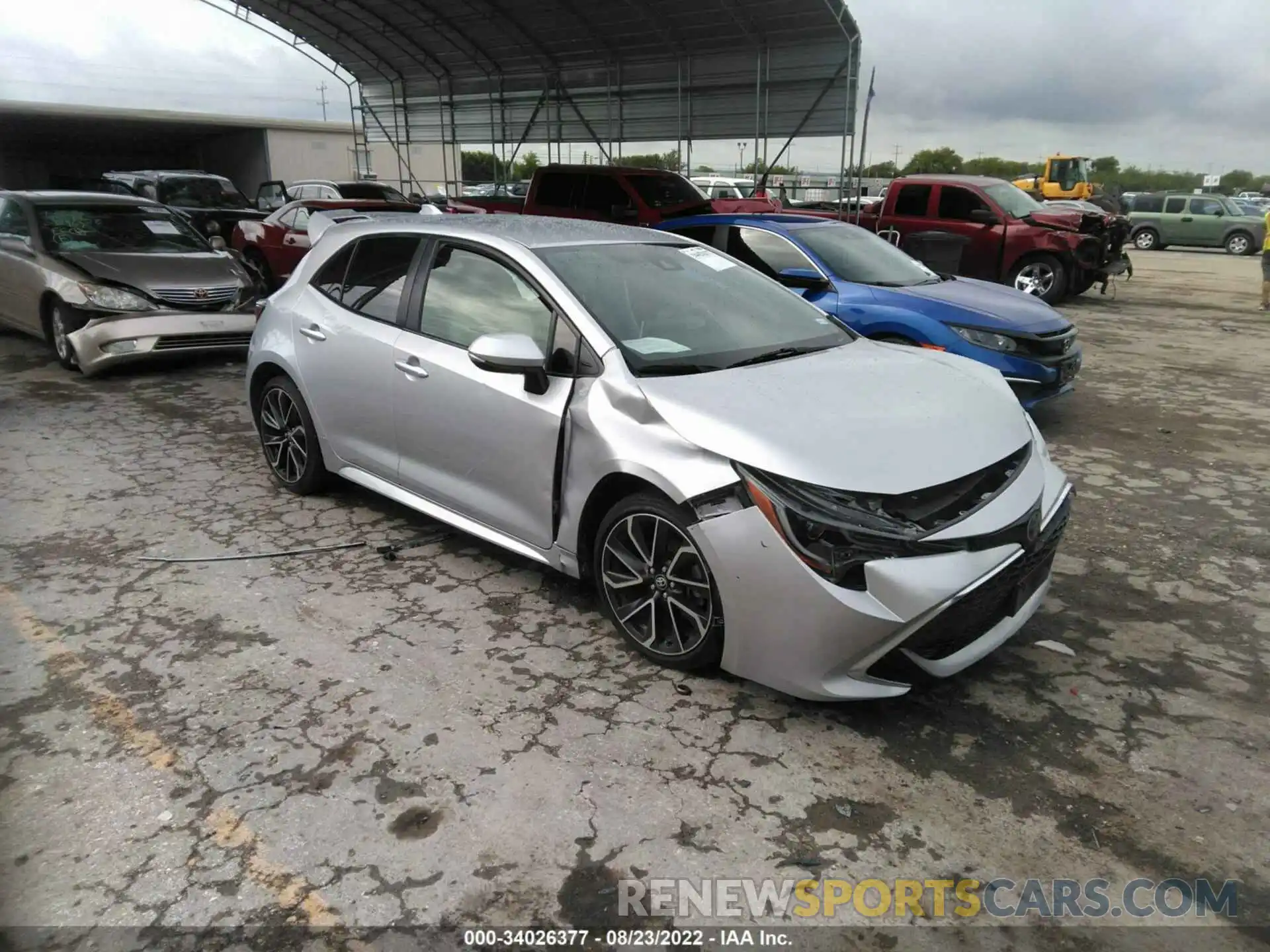 1 Photograph of a damaged car JTNK4RBE5K3016718 TOYOTA COROLLA HATCHBACK 2019