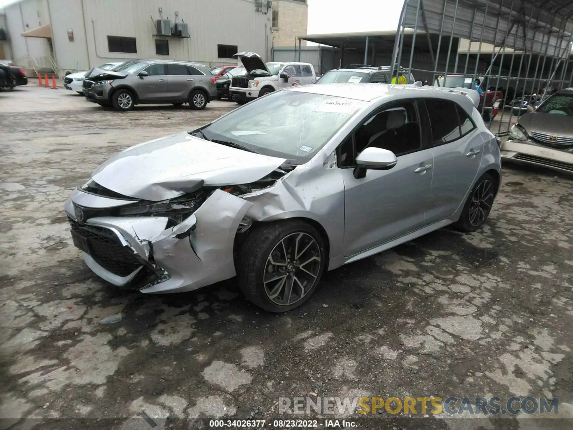 2 Photograph of a damaged car JTNK4RBE5K3016718 TOYOTA COROLLA HATCHBACK 2019