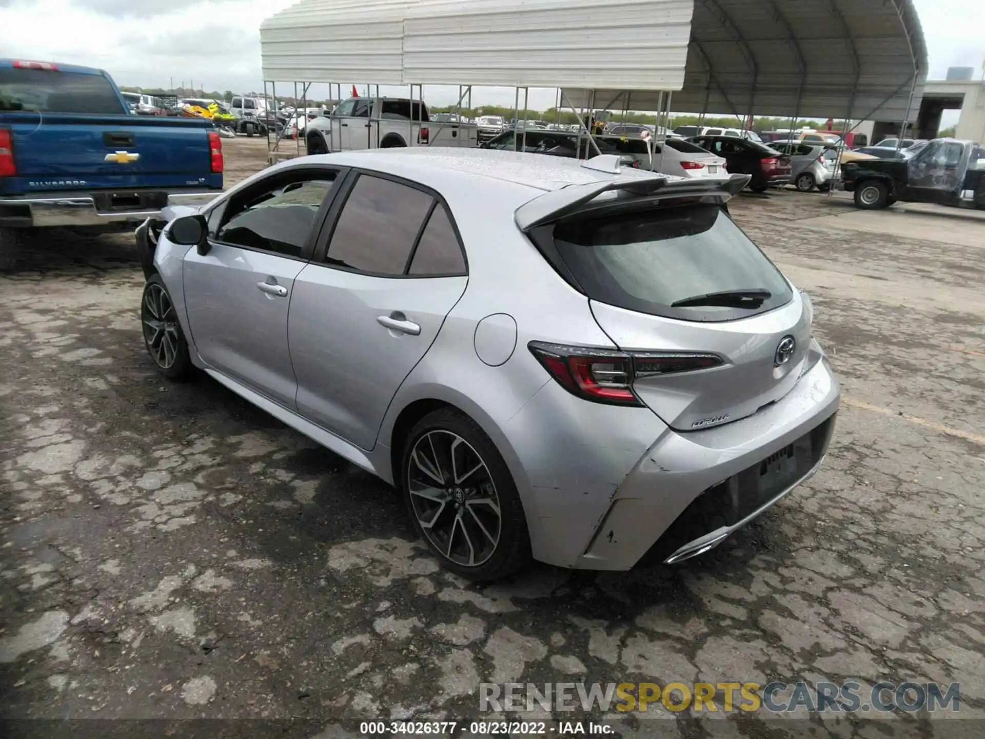 3 Photograph of a damaged car JTNK4RBE5K3016718 TOYOTA COROLLA HATCHBACK 2019