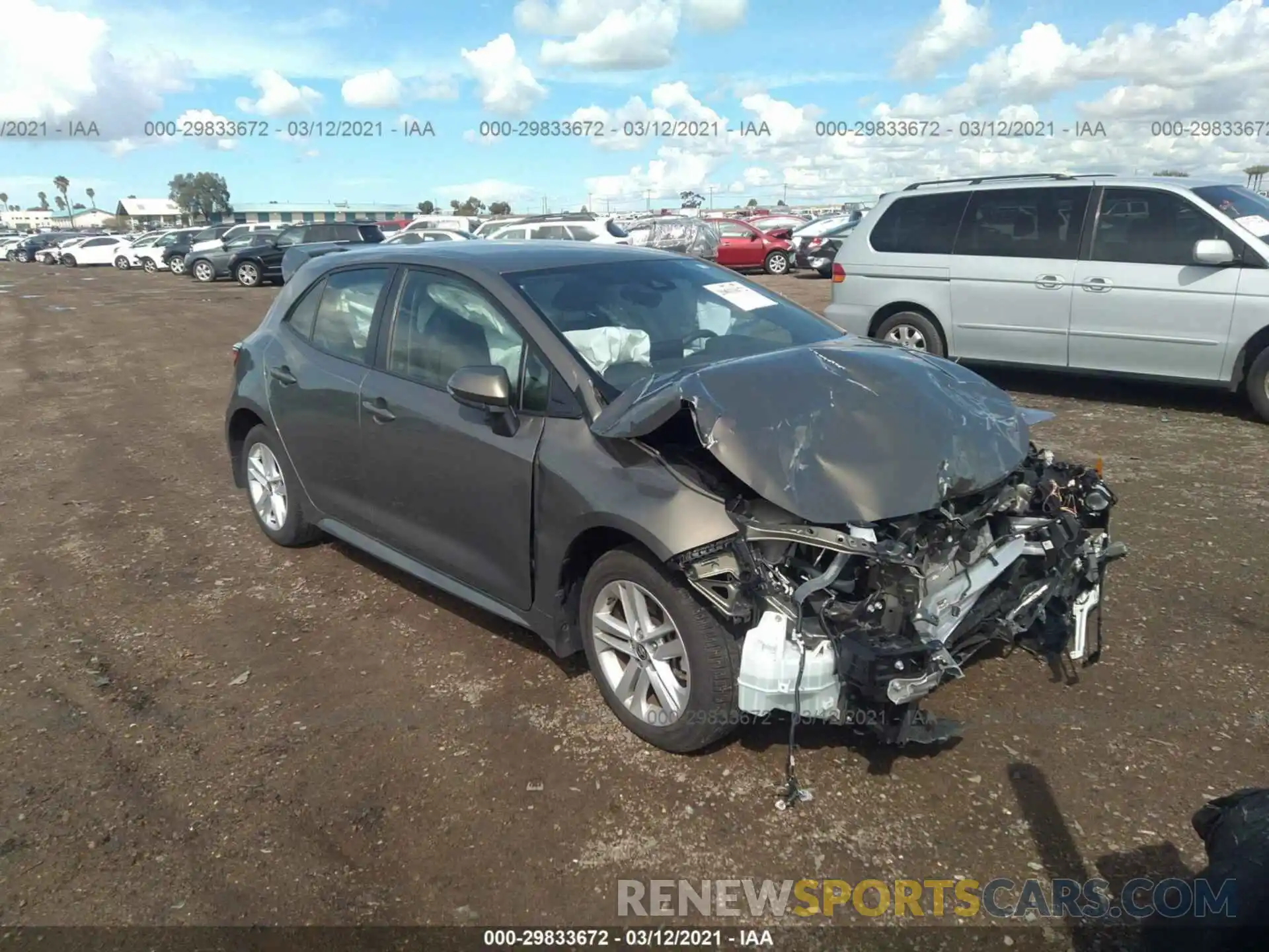 1 Photograph of a damaged car JTNK4RBE5K3028707 TOYOTA COROLLA HATCHBACK 2019