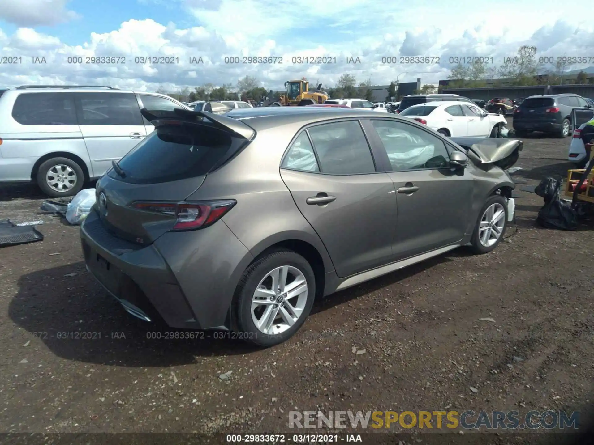 4 Photograph of a damaged car JTNK4RBE5K3028707 TOYOTA COROLLA HATCHBACK 2019