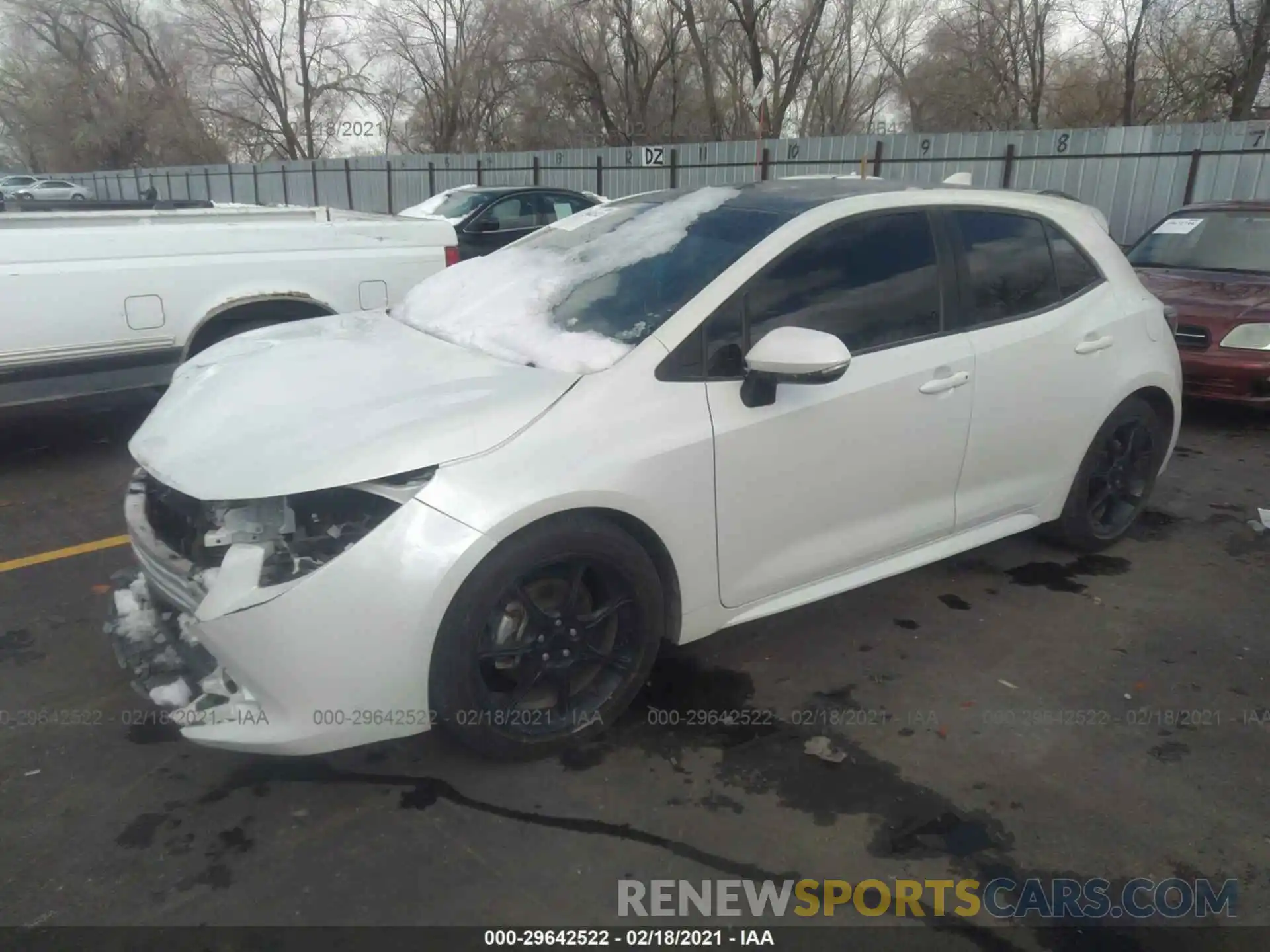 2 Photograph of a damaged car JTNK4RBE5K3037780 TOYOTA COROLLA HATCHBACK 2019