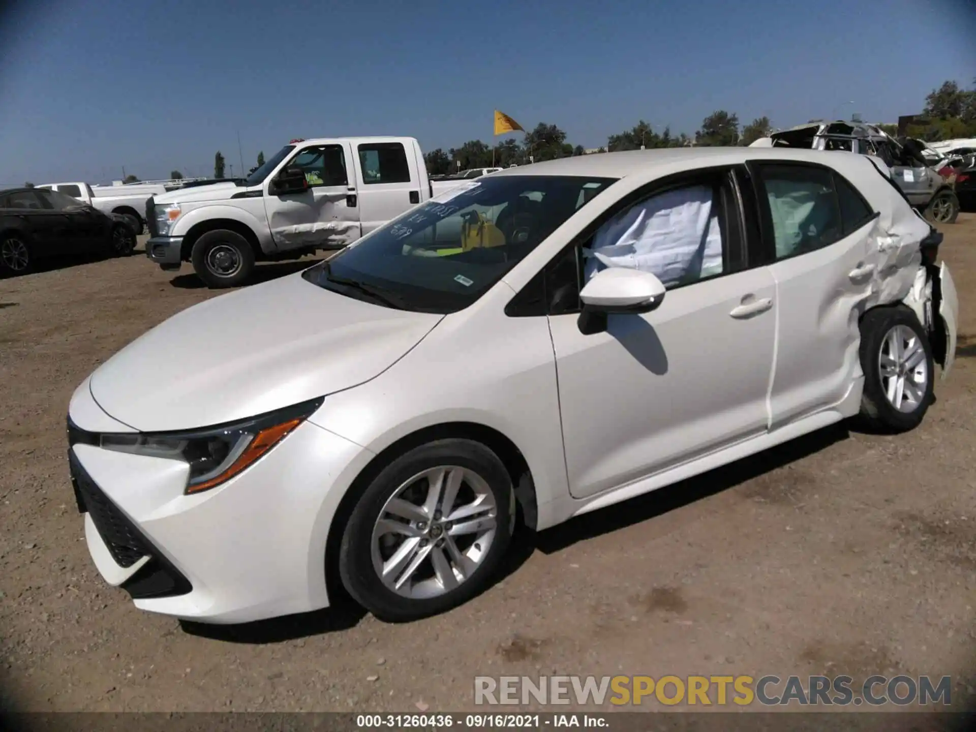 2 Photograph of a damaged car JTNK4RBE5K3061755 TOYOTA COROLLA HATCHBACK 2019