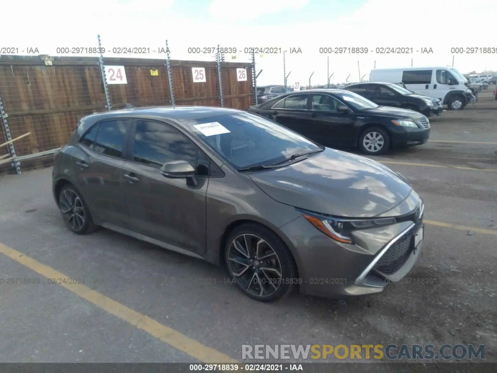 1 Photograph of a damaged car JTNK4RBE7K3059053 TOYOTA COROLLA HATCHBACK 2019